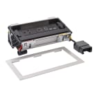 Planet Wattohm - Prise Flip-up 2P+T BS, USB A+C, 2 RJ45, HDMI - 8 mod - cord 2m Intersoc - métal