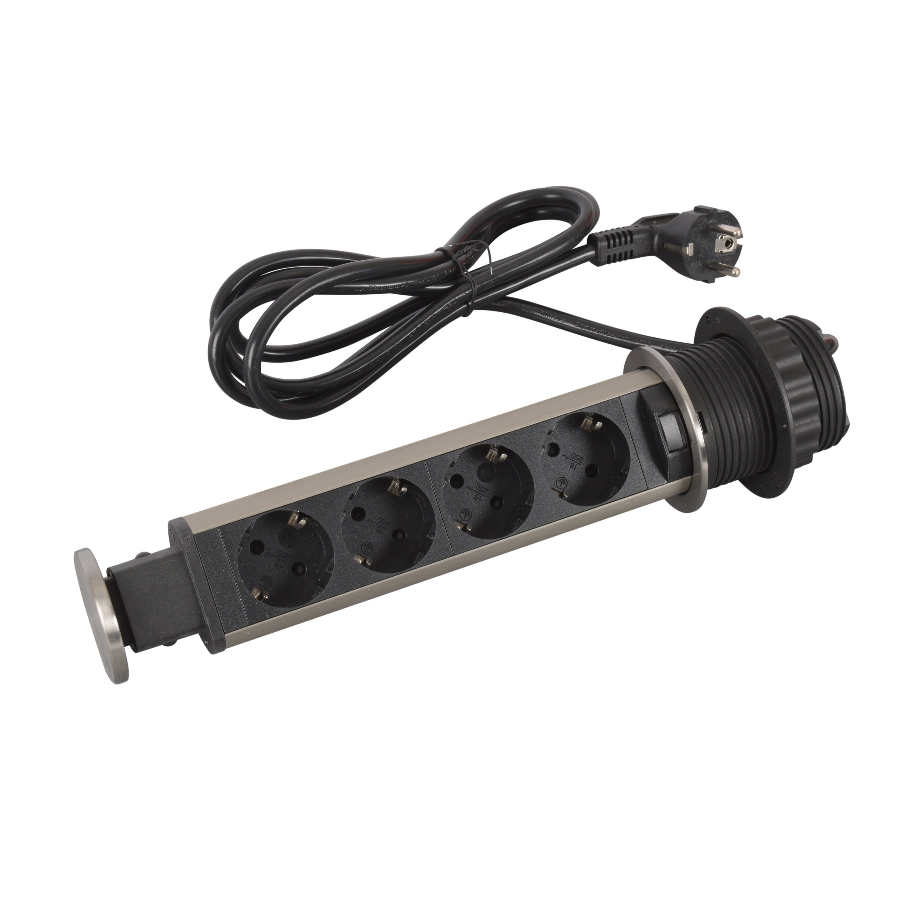 Planet Wattohm - Tower 60 Incara Ø60mm 4x2P+T Schuko - cordon 2m
