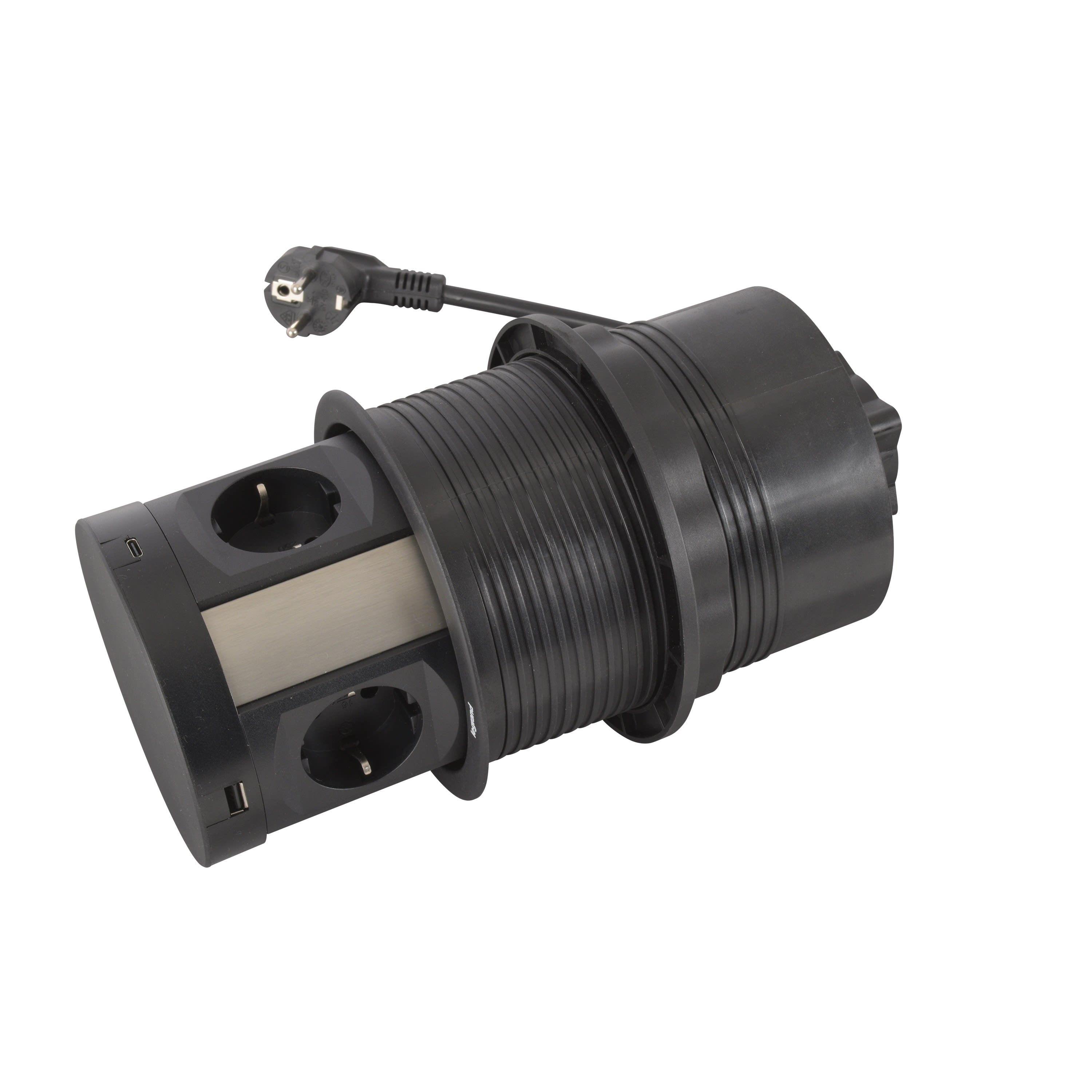 Planet Wattohm - Tower 120 Incara Ø120mm 4x2P+T Schuko + 2 USB A + 2 USB C - cordon 2m