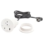 Planet Wattohm - Disq80 Incara blanc prise f/b usb a+c cordon 2m avec fiche
