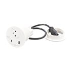Planet Wattohm - Disq80 Incara blanc prise f/b usb a+c cordon 0,5m avec fiche gst18