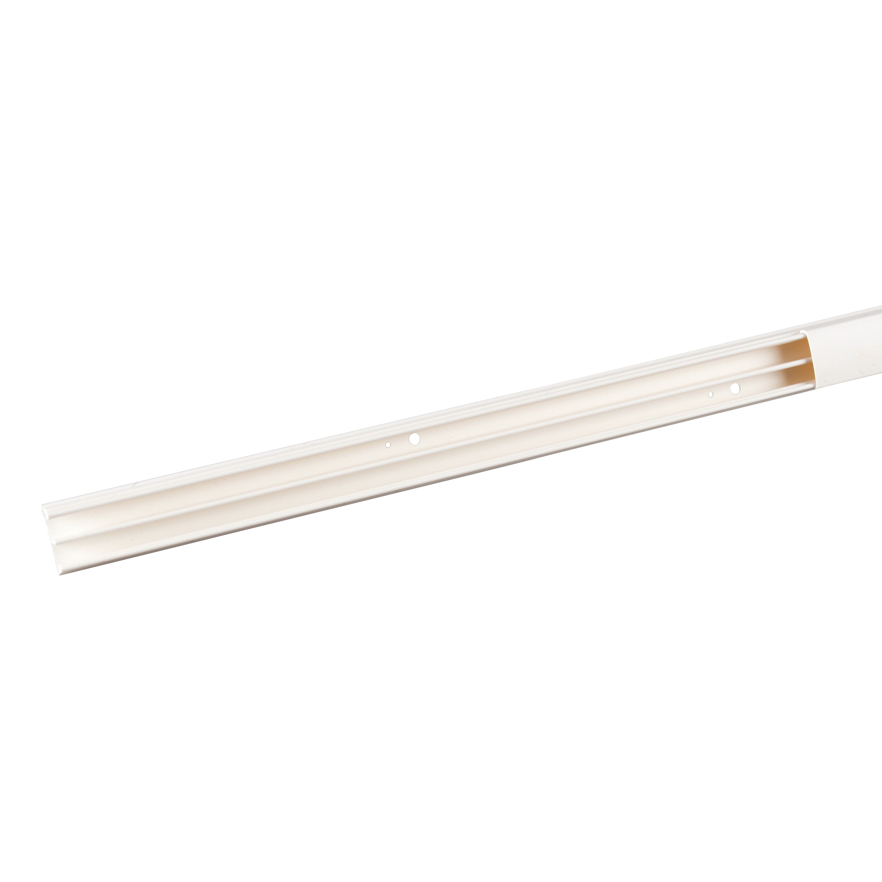 Planet Wattohm - Moulure Keva 22mmx12mm-Fond+couvercle-2 compartiments-Longueur 2,10m-Blanc Artic