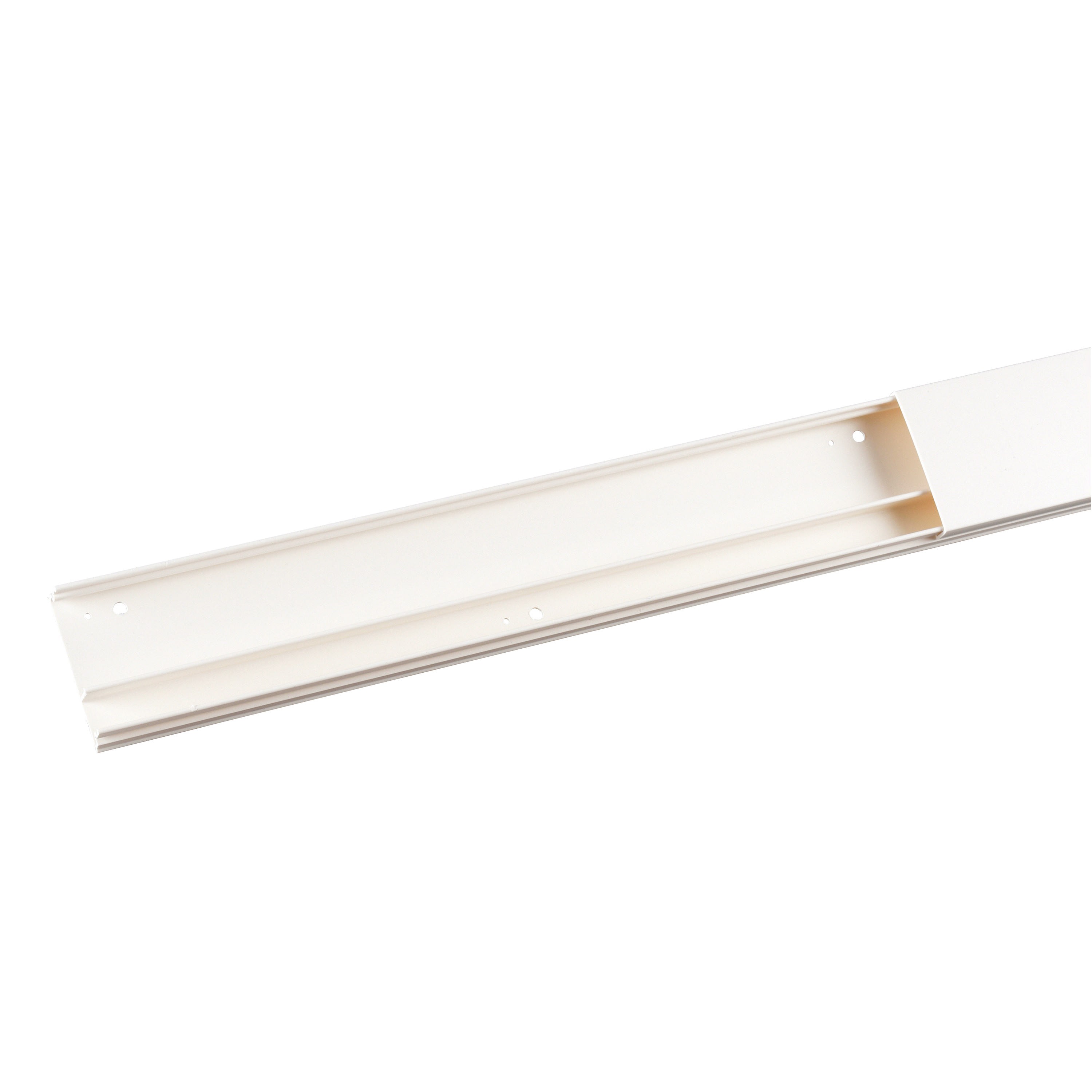 Planet Wattohm - Moulure Keva 50mmx15mm - Fond+couvercle-2 compartiments-Longueur 2m-Blanc Artic