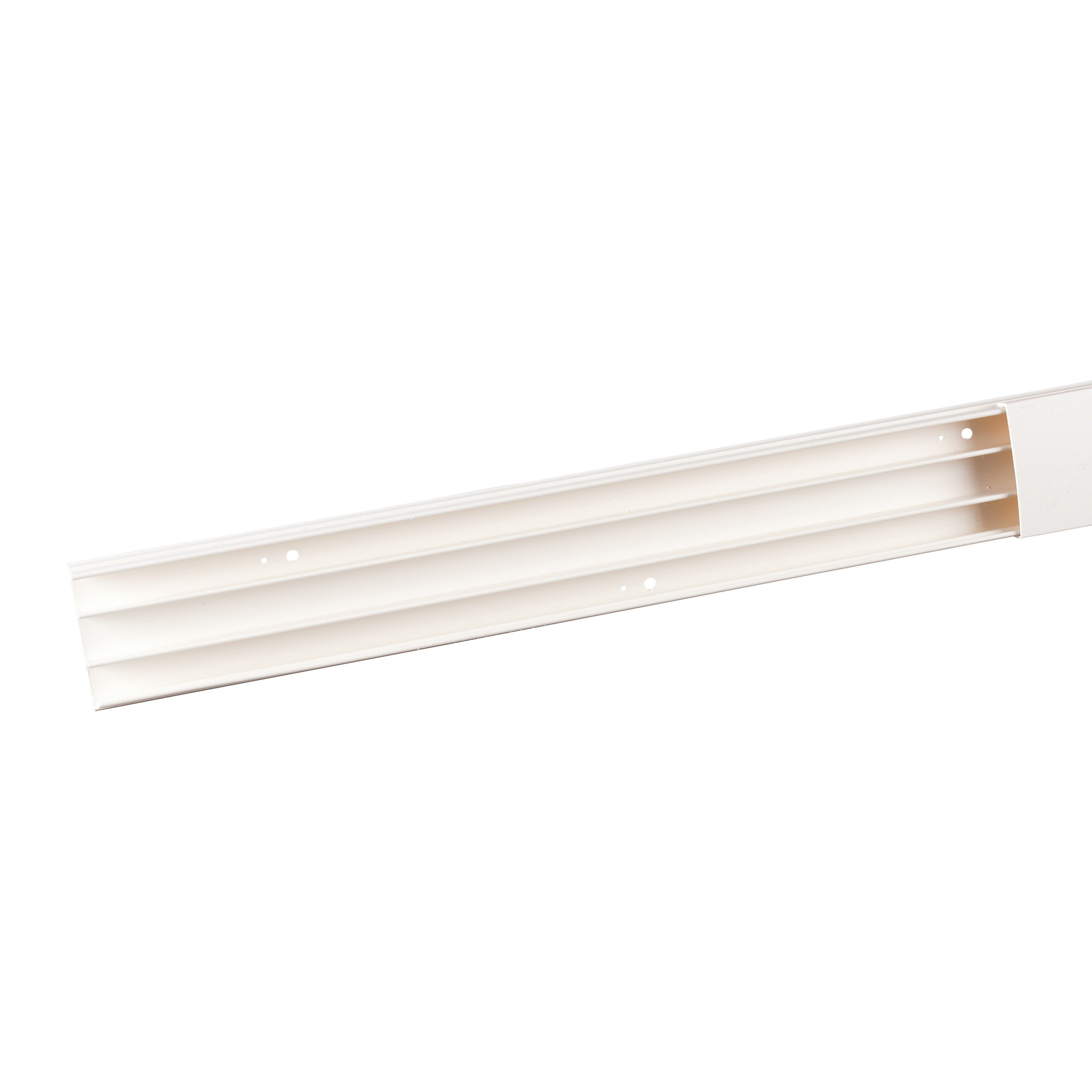 Planet Wattohm - Moulure Keva 50mmx15mm - Fond+couvercle-3 compartiments-Longueur 2m-Blanc Artic