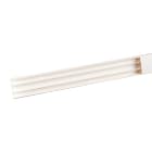 Planet Wattohm - Moulure Keva 50mmx20mm - Fond+couvercle-3 compartiments-Longueur 2m-Blanc Artic