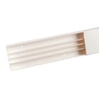 Planet Wattohm - Moulure Keva 75mmx20mm - Fond+couvercle-4 compartiments-Longueur 2m-Blanc Artic