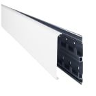 Planet Wattohm - Plinthe Keva 125x20mm - Fond+couvercle - 2 compartiments-Longueur 2m-Blanc Artic