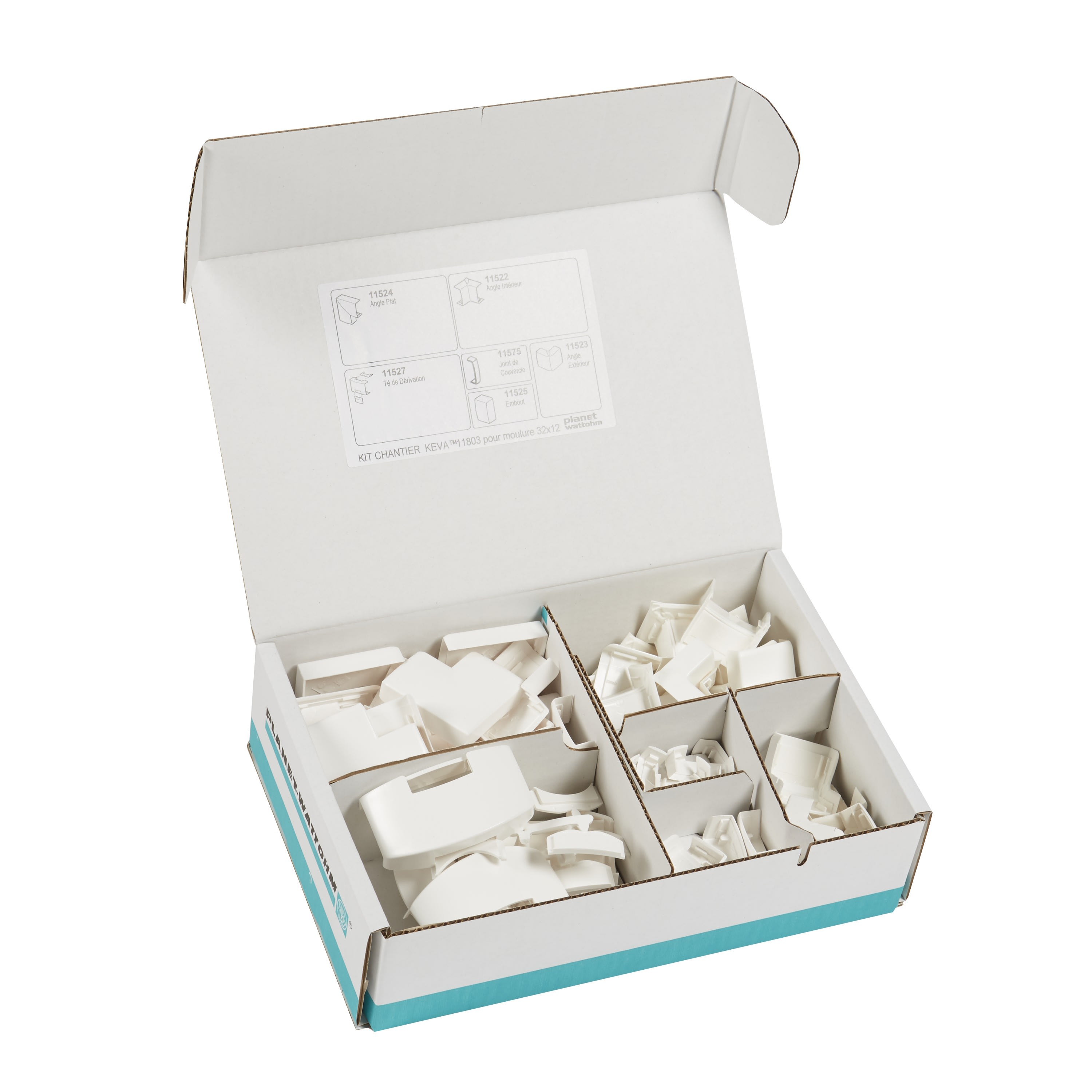 Planet Wattohm - Kit de chantier-Accessoires pour Moulure Keva 32x12mm-Rechargeable selon besoin