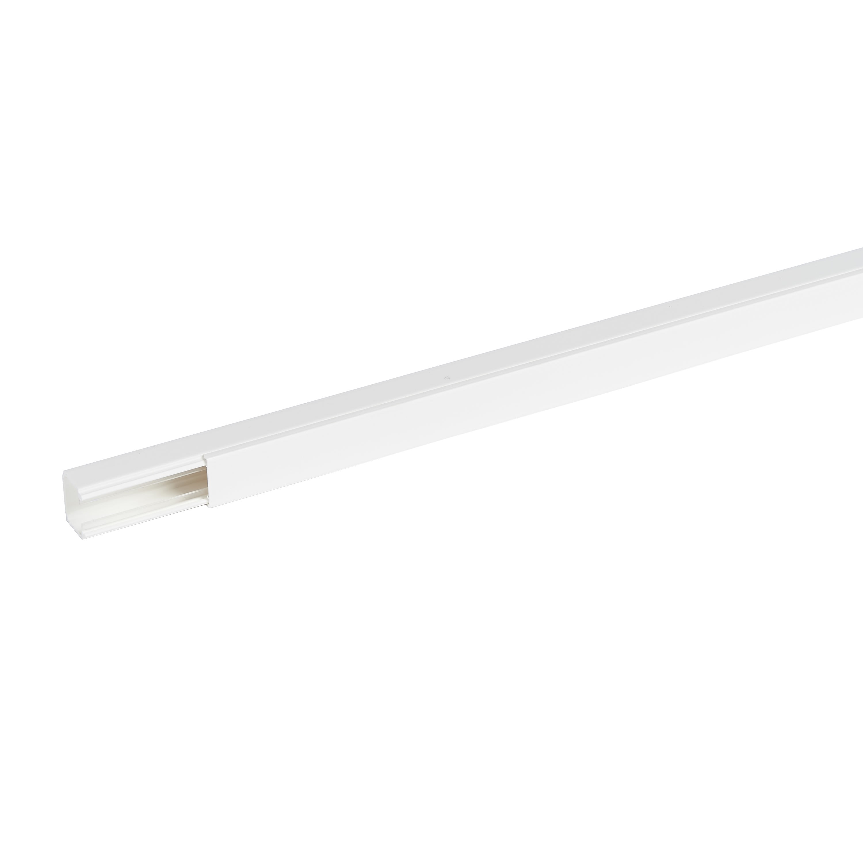 Planet Wattohm - Goulotte distribution Viadis 25x25mm-Fond+couvercle-1 compart-Longueur 2m-Blanc