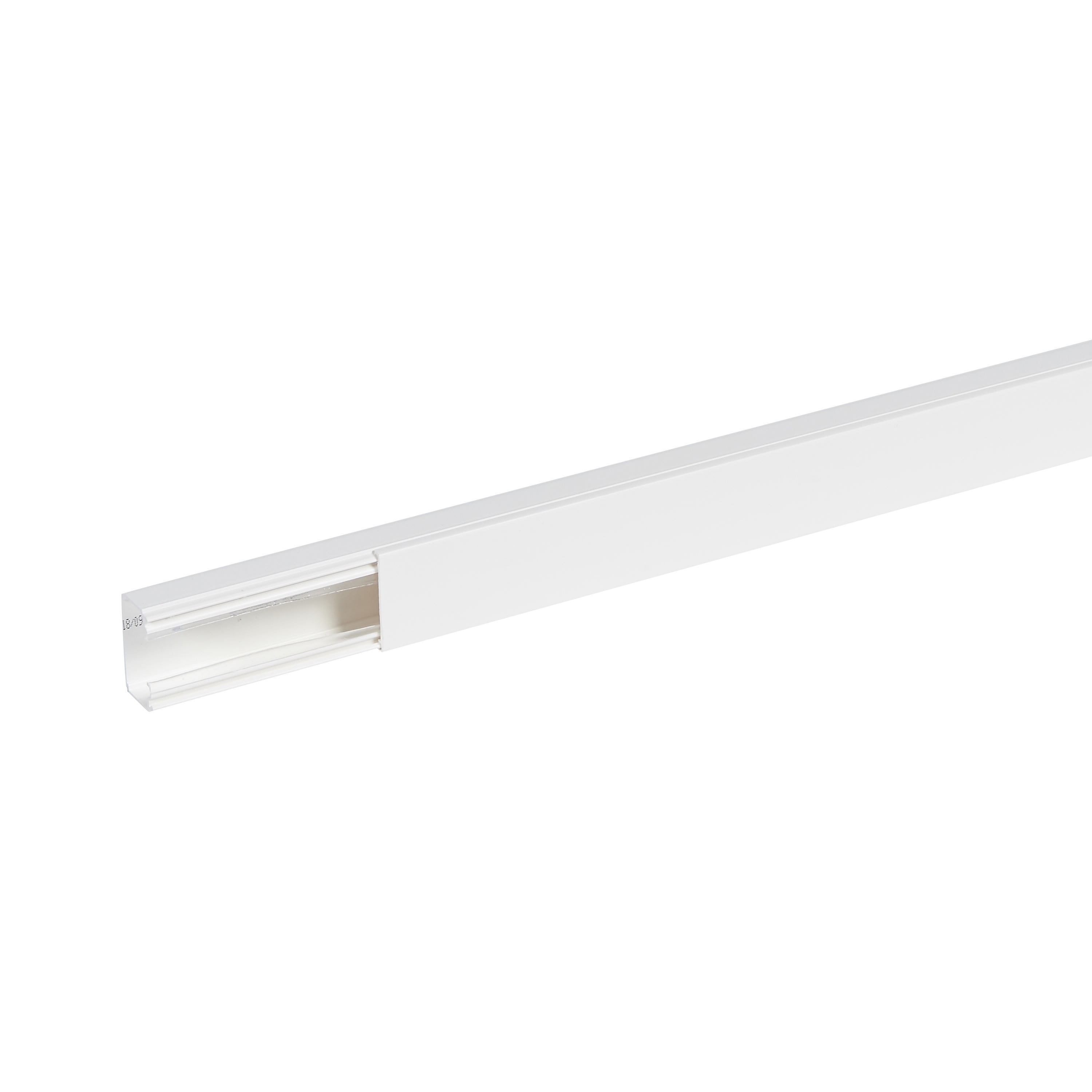 Planet Wattohm - Goulotte distribution Viadis 40x25mm-Fond+couvercle-1 compart-Longueur 2m-Blanc