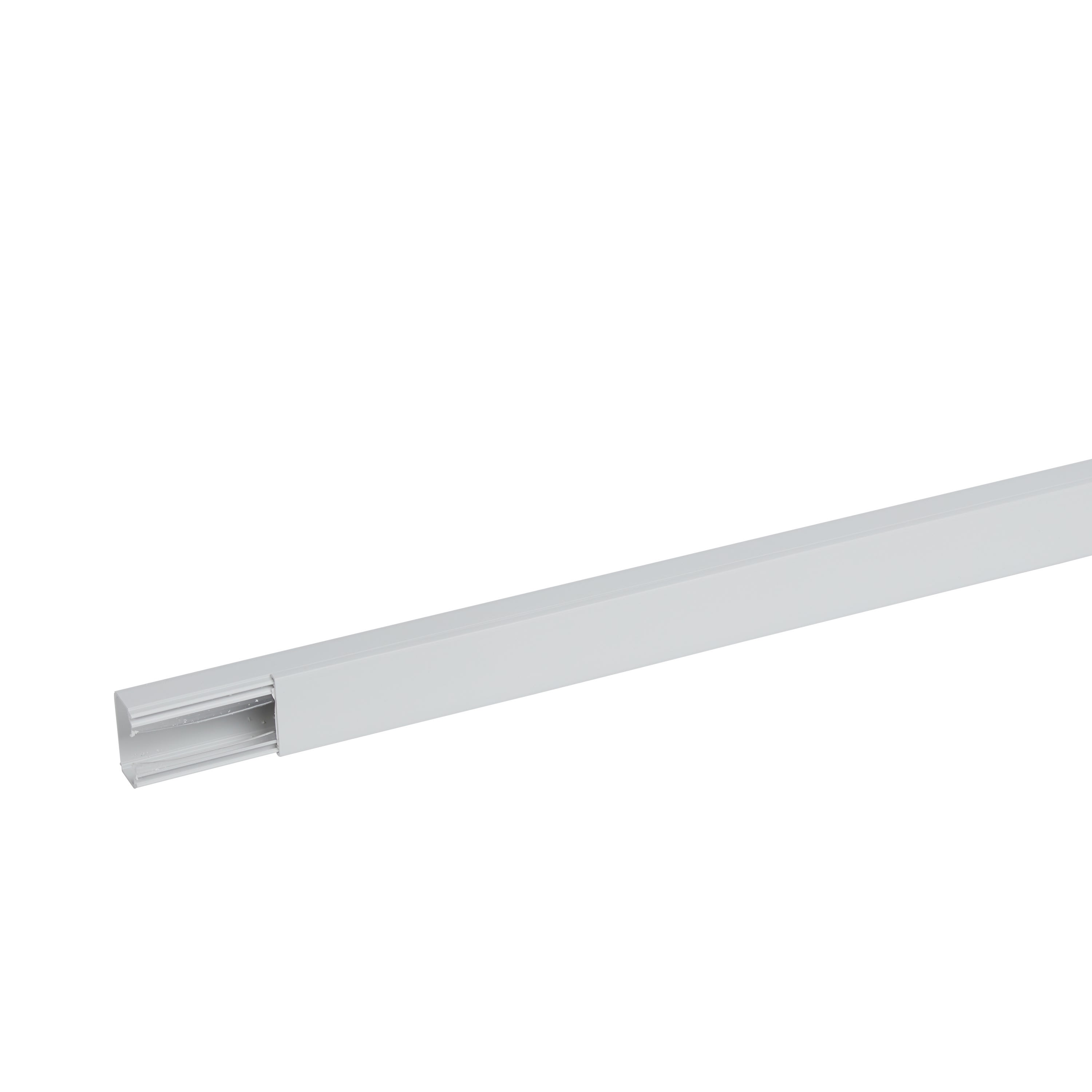 Planet Wattohm - Goulotte distribution Viadis 40x25mm-Fond+couvercle-1 compart-Longueur 2m-Gris