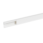 Planet Wattohm - Goulotte distribution Viadis 60x25mm-Fond+couvercle-1 compart-Longueur 2m-Blanc