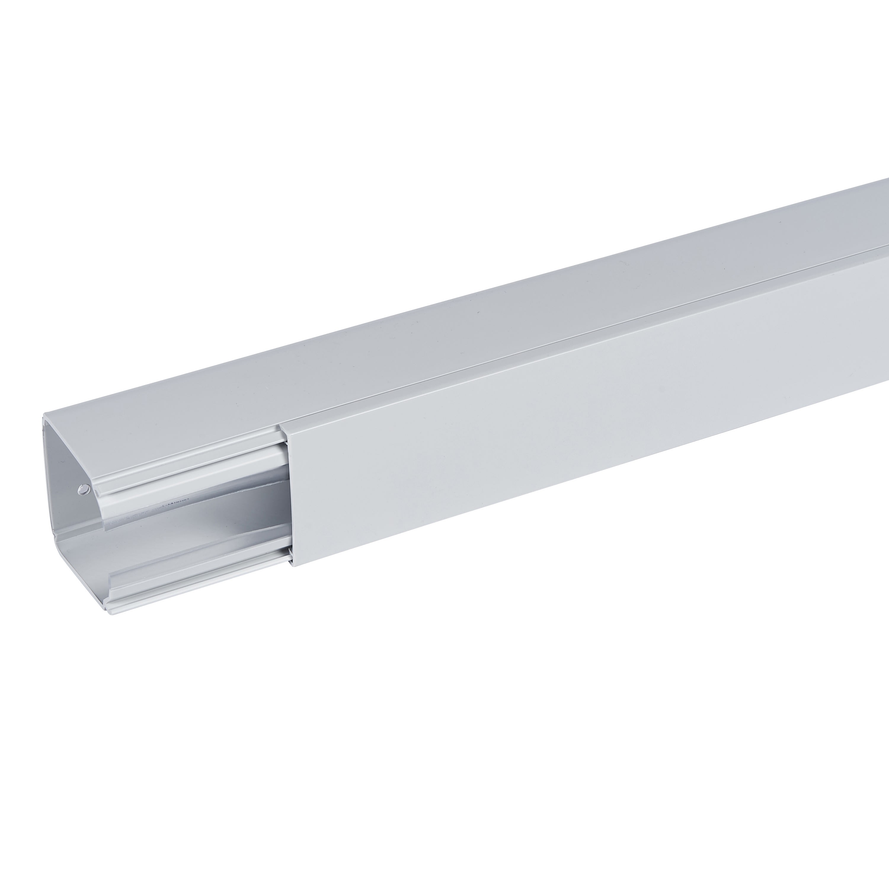 Planet Wattohm - Goulotte distribution Viadis 60x60mm-Fond+couvercle-1 compart-Longueur 2m-Gris