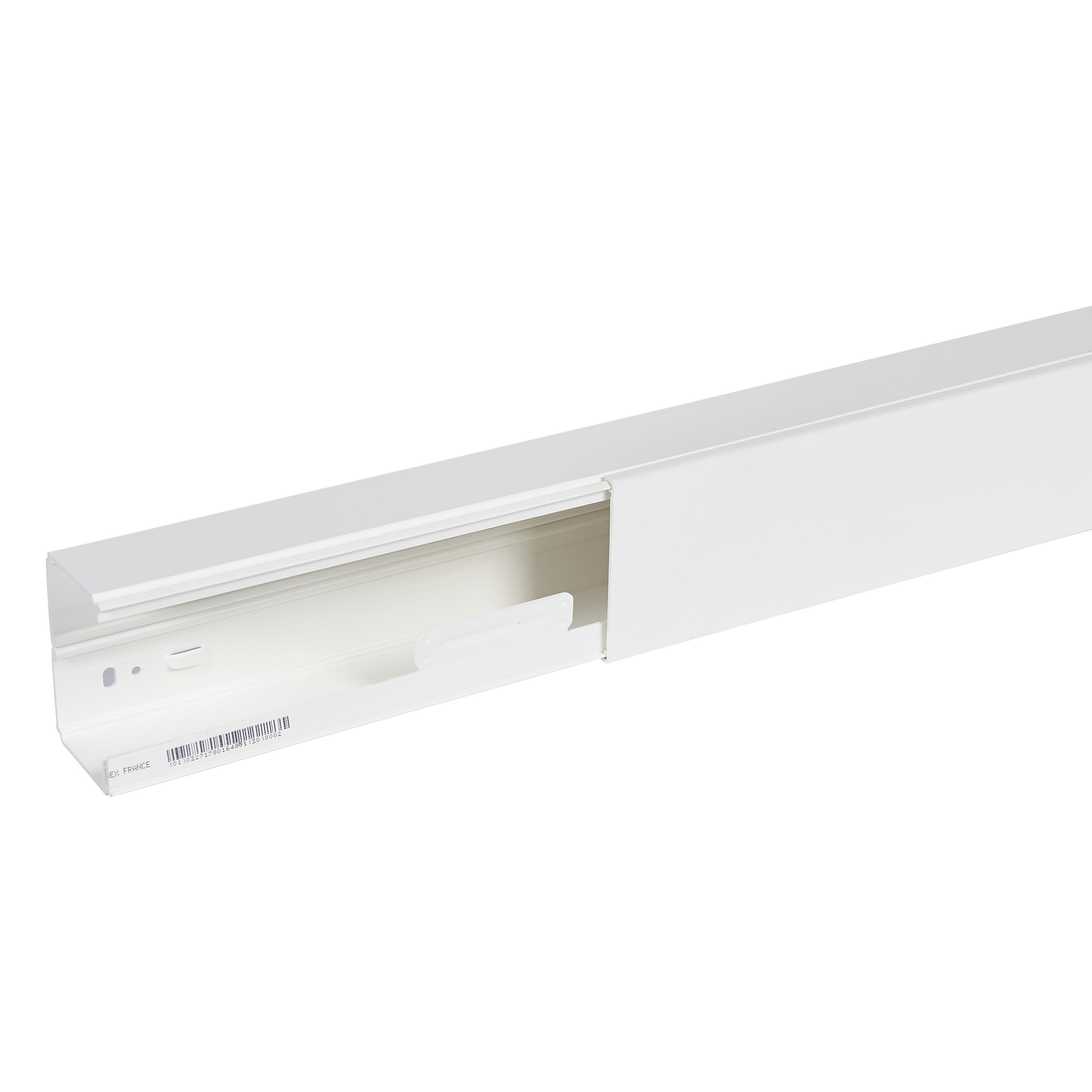 Planet Wattohm - Goulotte distribution Viadis 90x60mm-Fond+couvercle-1 compart-Longueur 2m-Blanc