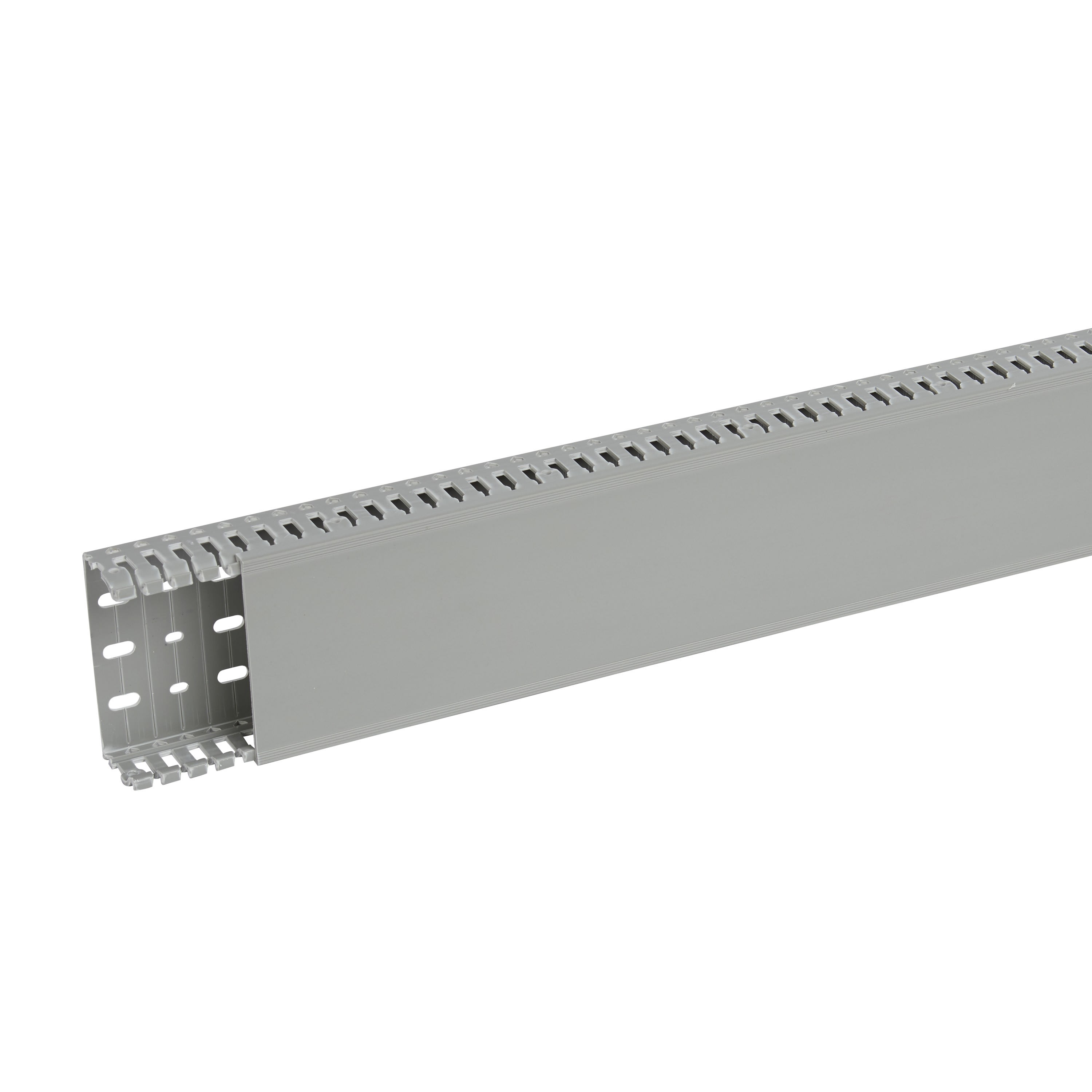 Planet Wattohm - Goulotte Segma 100mmx40mm - Pas de 6mm à 6,5mm - 1 couvercle - Longueur 2m - PVC