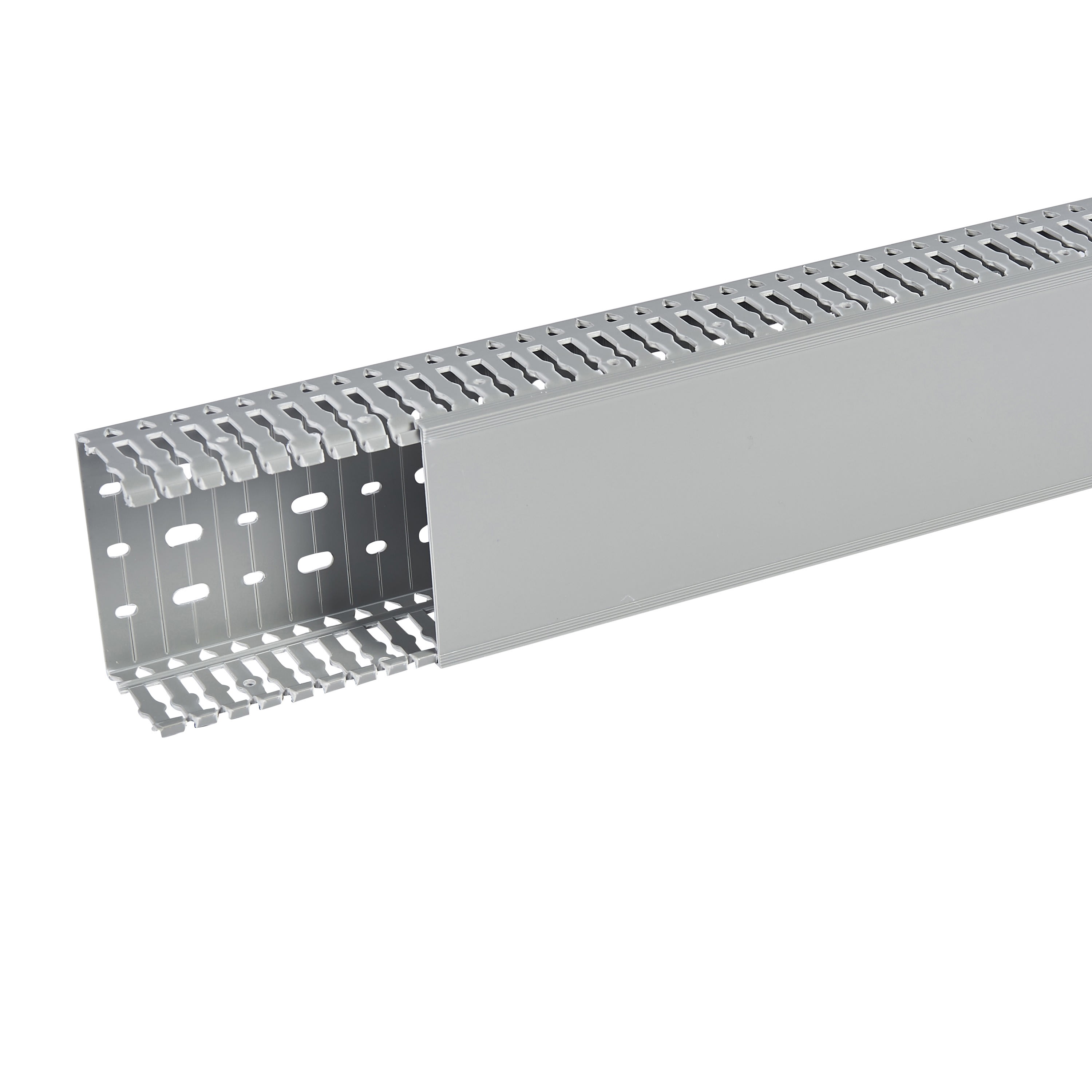 Planet Wattohm - Goulotte Segma 100mmx60mm - Pas de 6mm à 6,5mm - 1 couvercle - Longueur 2m - PVC