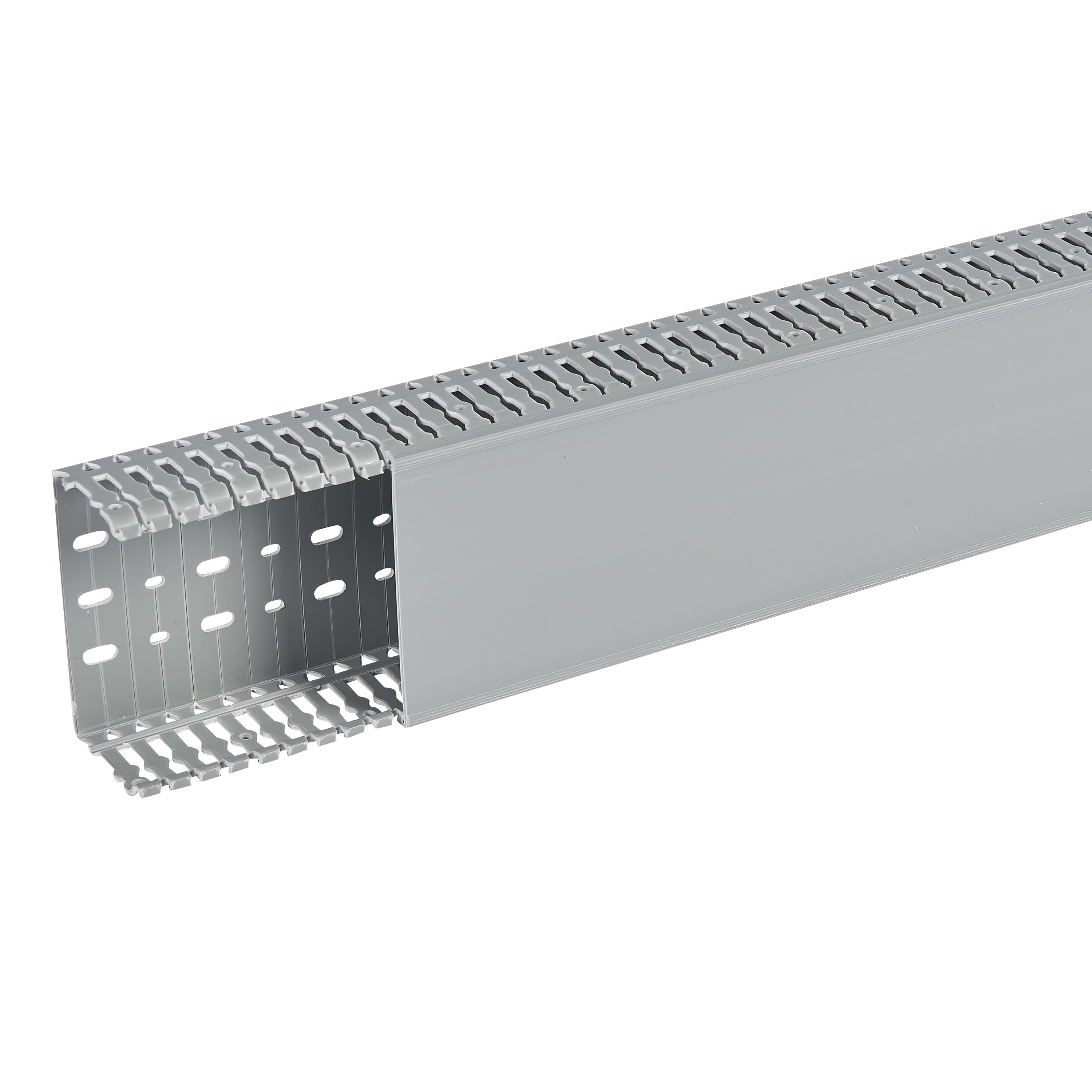 Planet Wattohm - Goulotte Segma 120mmx60mm - Pas de 6mm à 6,5mm - 1 couvercle - Longueur 2m - PVC