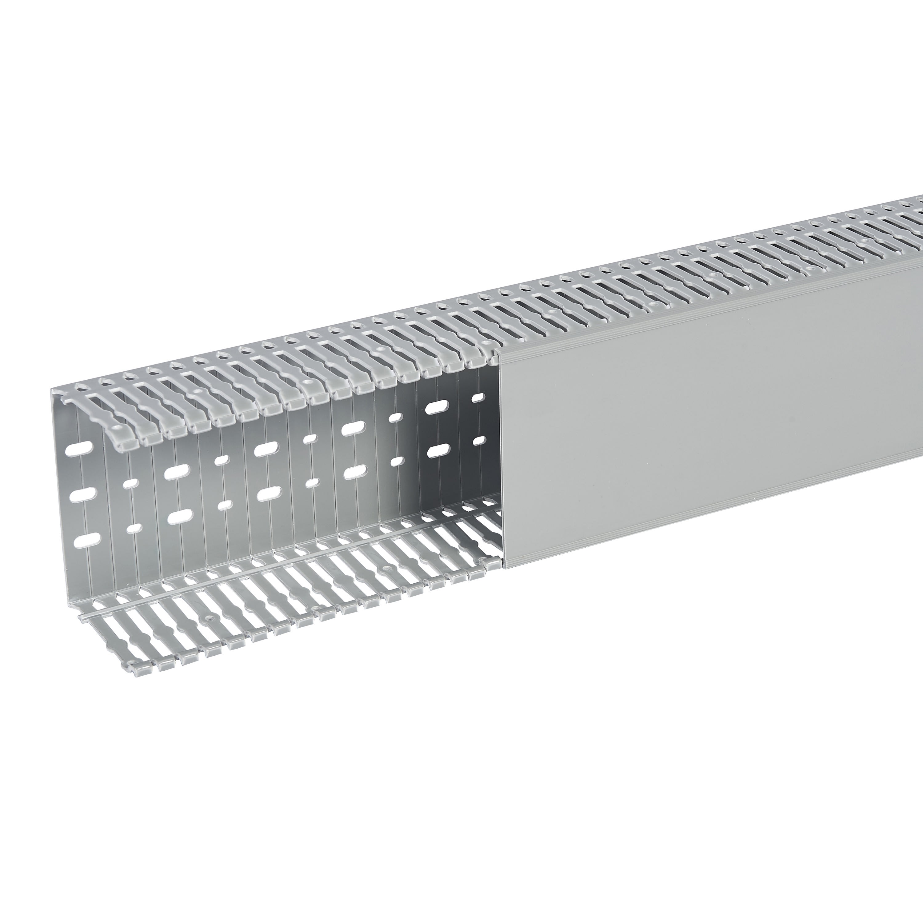 Planet Wattohm - Goulotte Segma 120mmx80mm - Pas de 6mm à 6,5mm - 1 couvercle - Longueur 2m - PVC