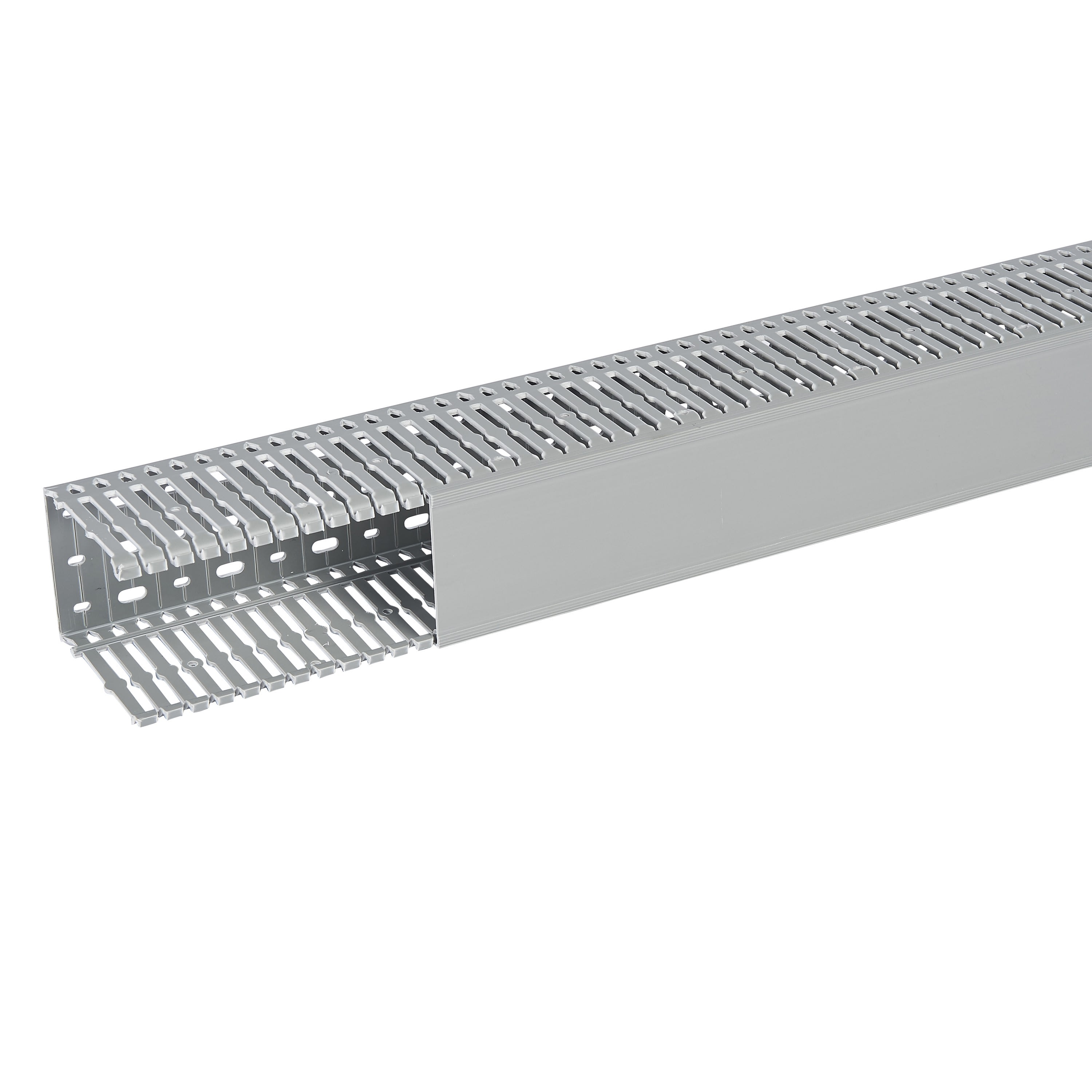 Planet Wattohm - Goulotte Segma 80mmx100mm - Pas de 6mm à 6,5mm - 1 couvercle - Longueur 2m - PVC