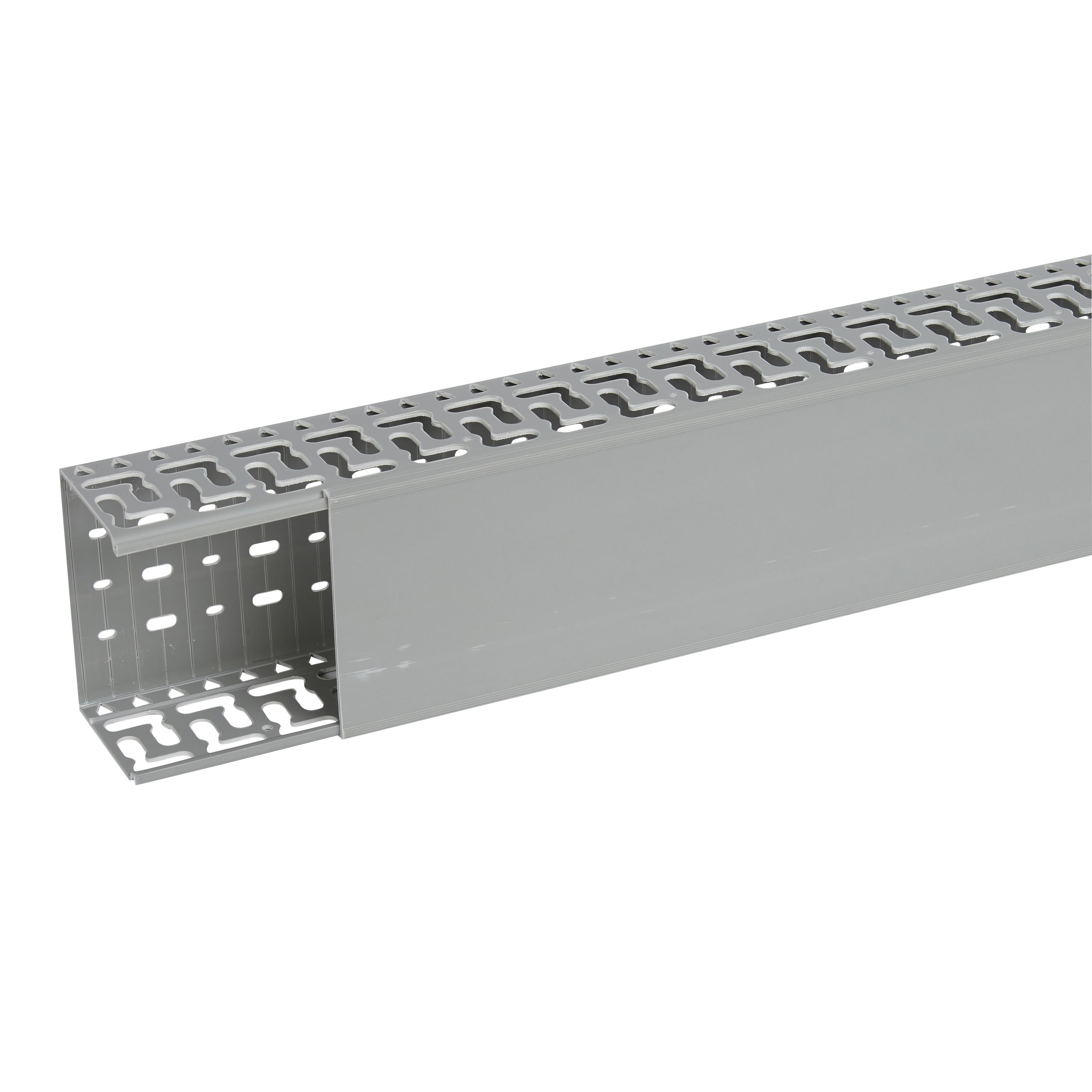 Planet Wattohm - Goulotte Segma oblongue 120mmx80mm - Pas de 50mm - 1 couvercle - Longueur 2m-PVC