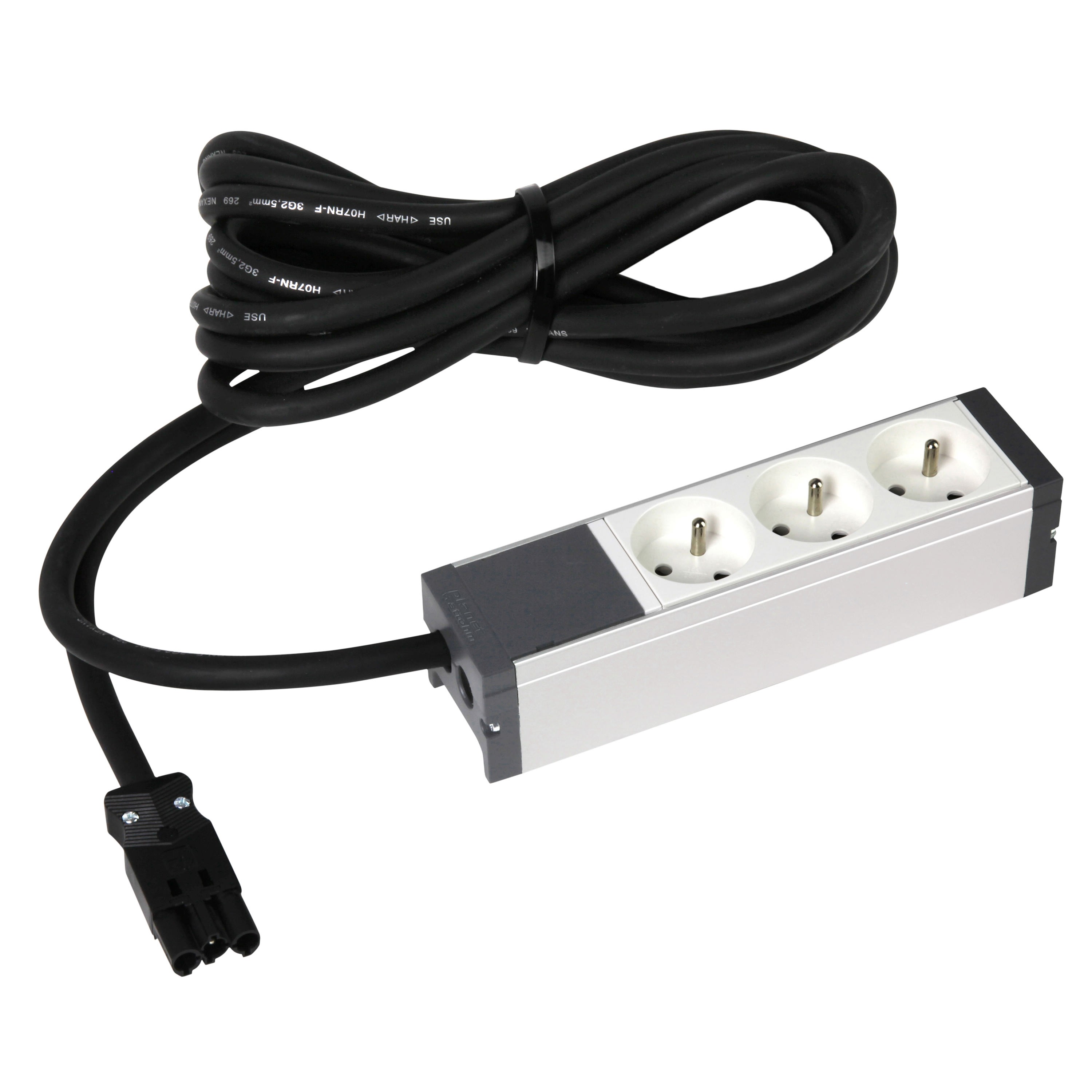 Planet Wattohm - 3 PC 2P+T F/B avec cordon 5M HO7 RNF 3G 2.5 raccordement rapide