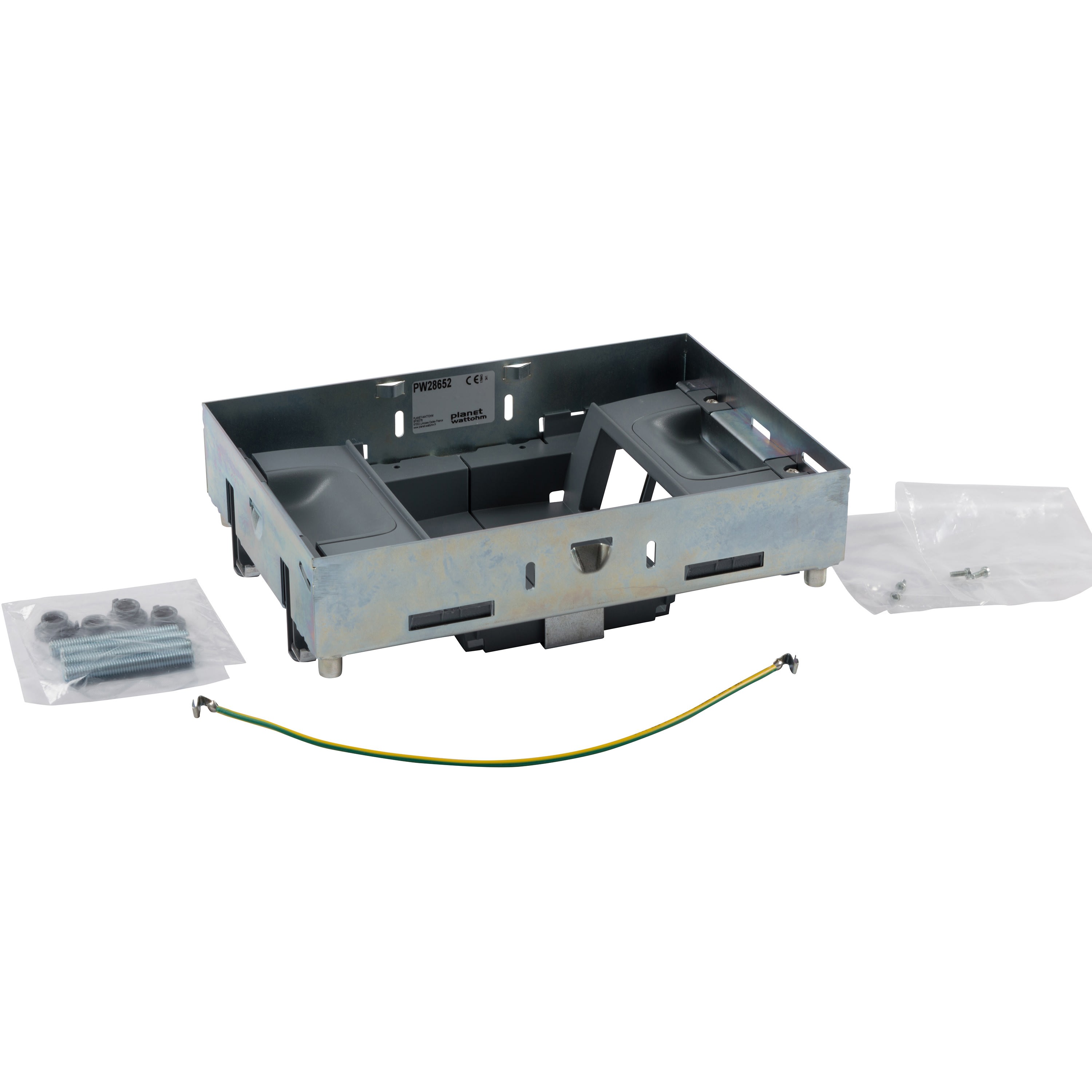 Planet Wattohm - Kit 2 supports verticaux fixes 2x4m boite affleurante 8/12m