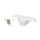 Planet Wattohm - Tablette support en corian Blanc pour colonnes LOGIX