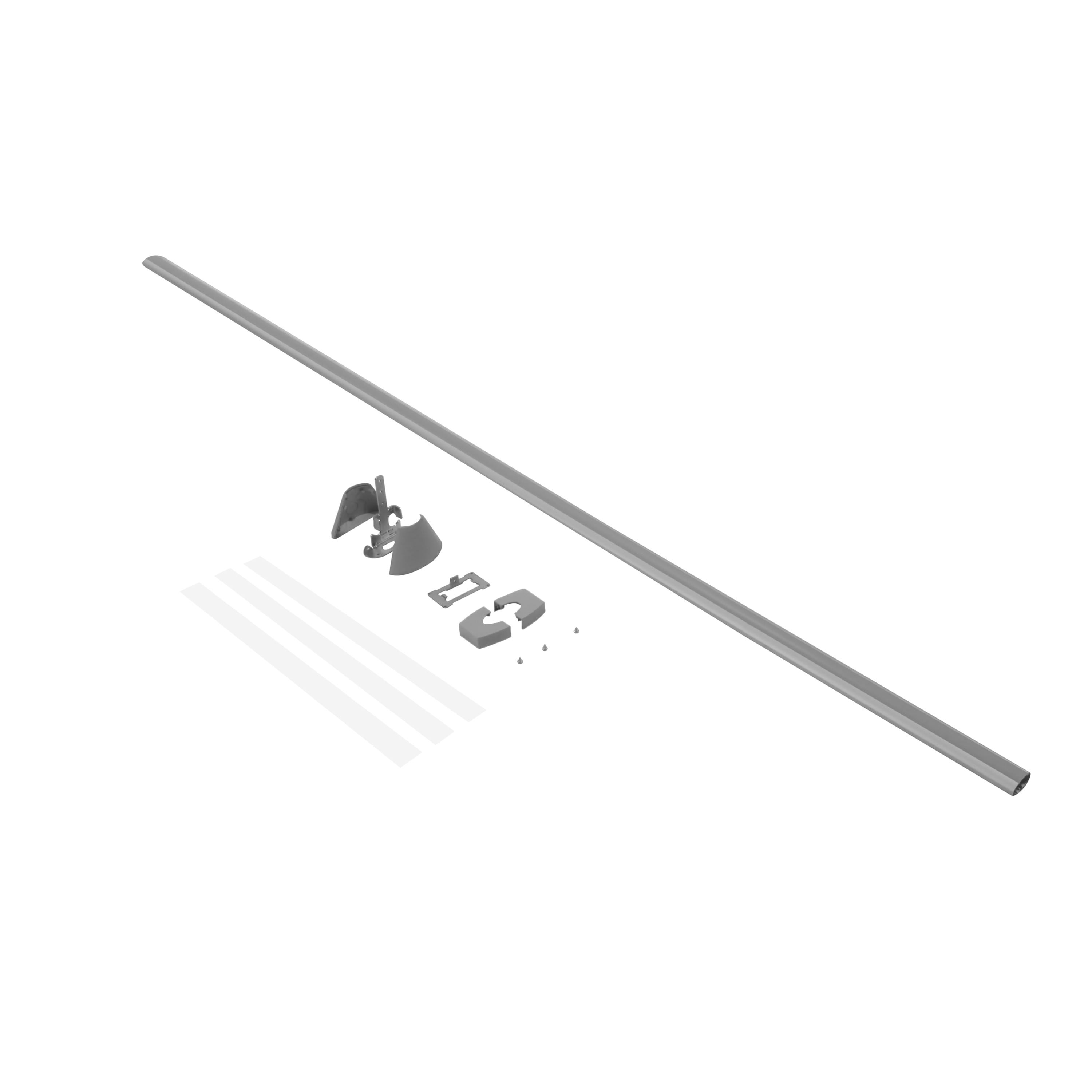 Planet Wattohm - Kit extension colonnette 2 cpts alu : Ovaline 2,70m+chapeau+cloison+cache plaf