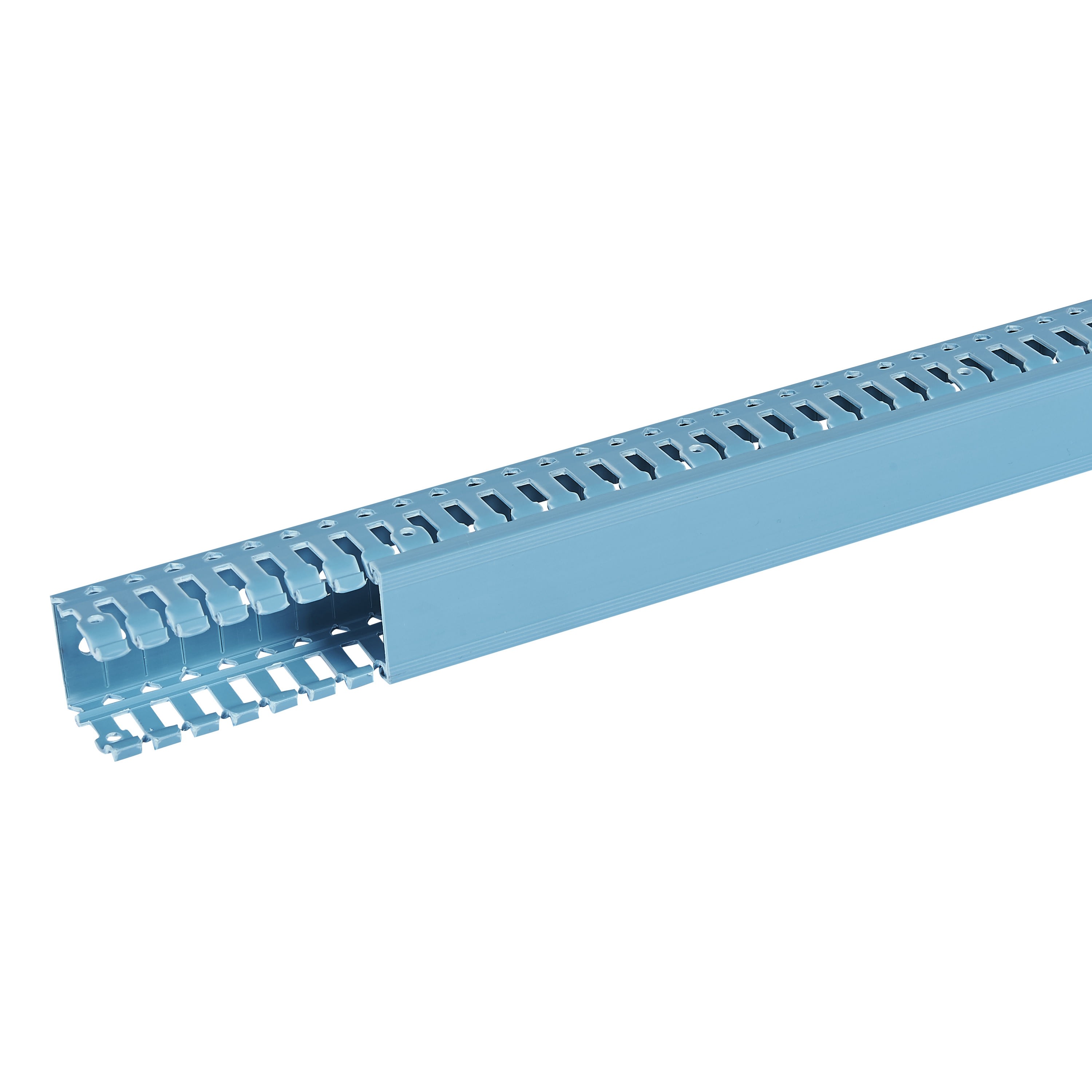 Planet Wattohm - Goulotte de câblage Segma BSI - 40x40mm - Fond+couvercle - Longueur 2m -PVC Bleu