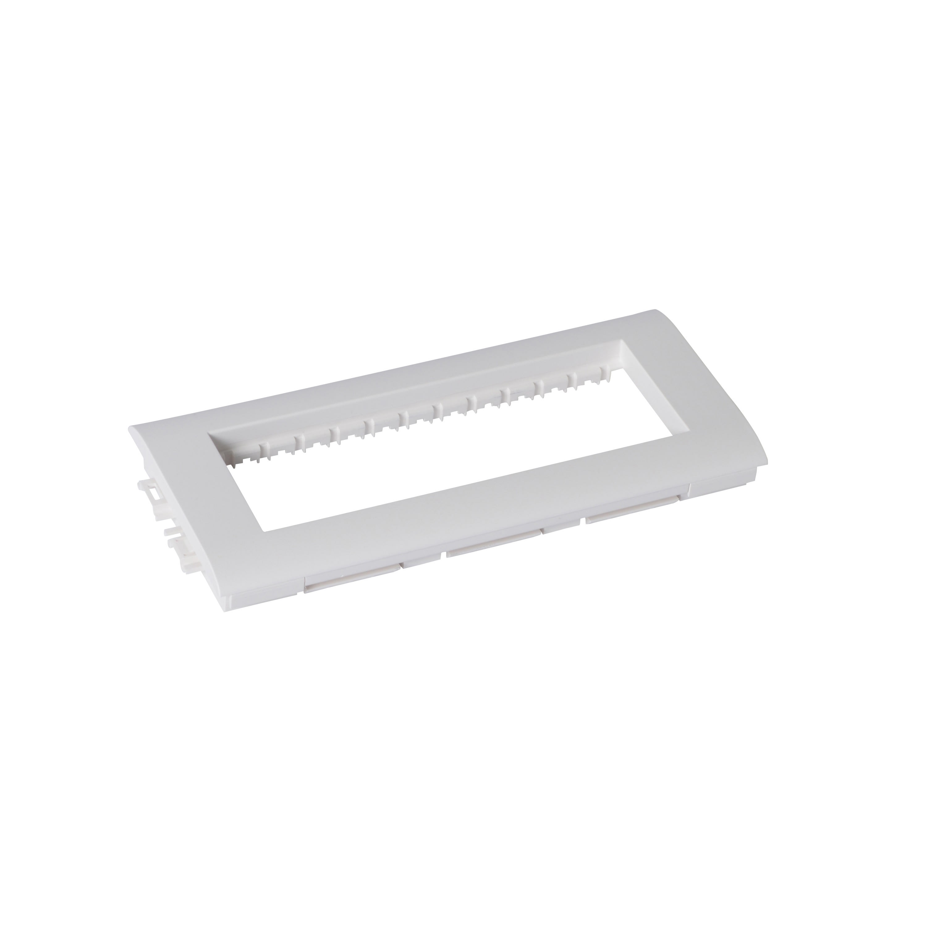Planet Wattohm - Support appareillage Logix-3 poste-Largeur 80mm-Pour Logix Universel et ZH-Blanc