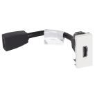 Planet Wattohm - Prise HDMI Logix - 1 module - TypeA version 1.4 préconnectorisée - Blanc Artic