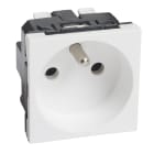 Planet Wattohm - Prise 2P+T Logix pour installation où 1 poste suffit-2 modules-16A-250V-Blanc