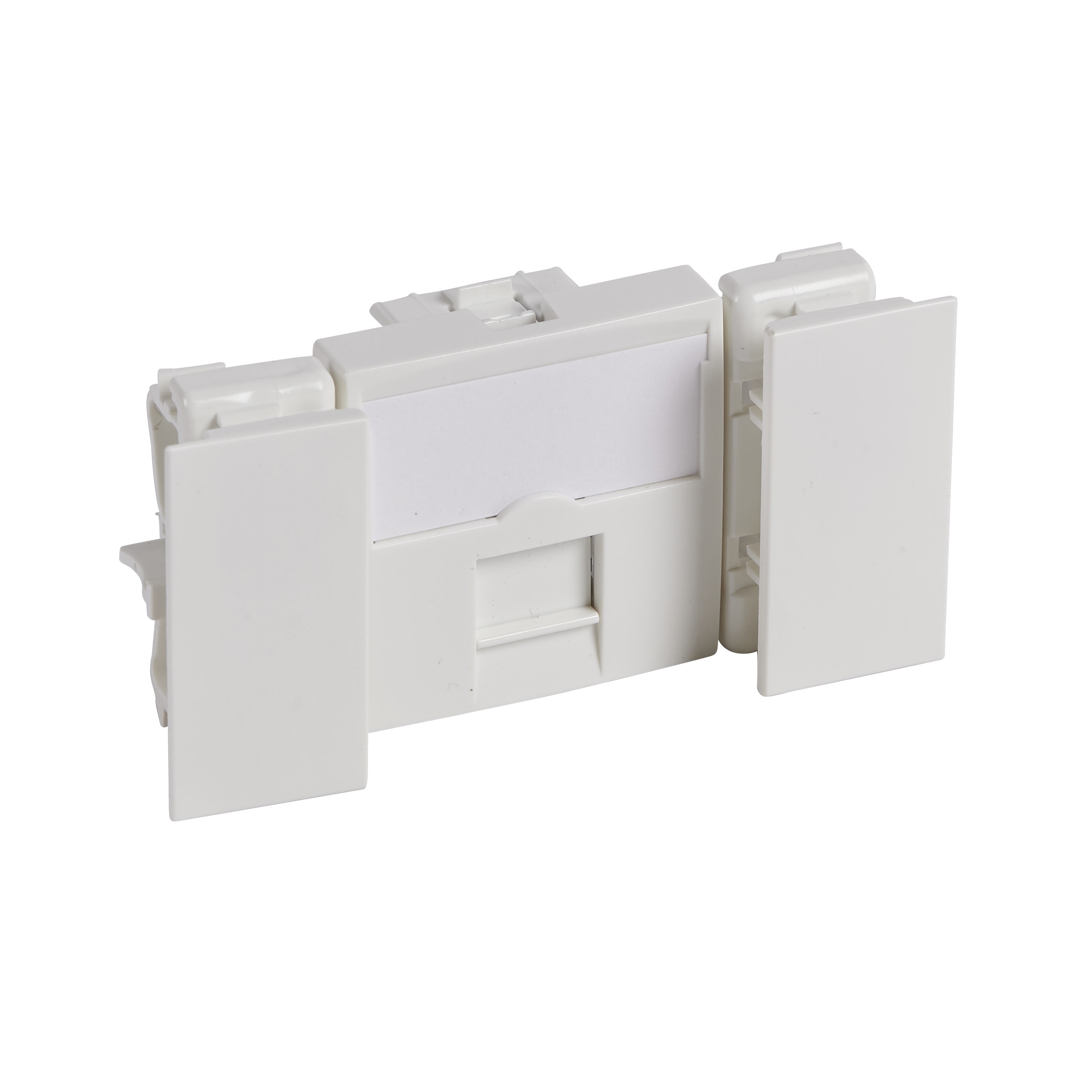 Planet Wattohm - Prise RJ45 catégorie 6 Logix - 8 contacts UTP - 2 modules - Blanc Artic