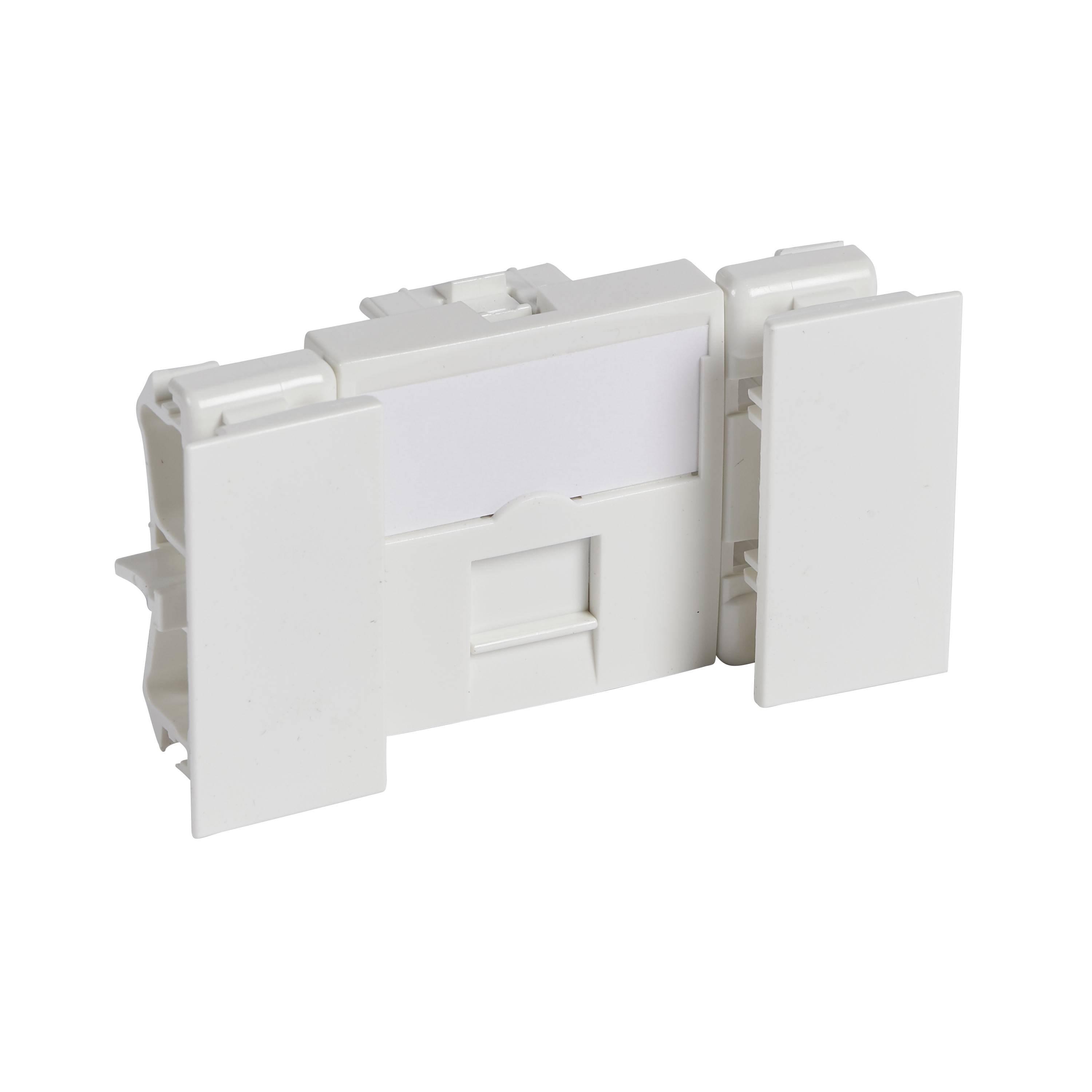 Planet Wattohm - Prise RJ45 catégorie 6A Logix - Blindée STP - 2 modules - 10 Gbit/s -Blanc Artic