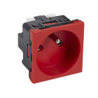 Planet Wattohm - Prise 2P+T Logix pour installation où 1 poste suffit-2 modules-16A-250V-Rouge