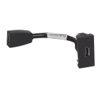 Planet Wattohm - Prise HDMI Logix - 1 module - TypeA version 1.4 préconnectorisée - Noir