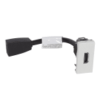 Planet Wattohm - Prise HDMI Logix - 1 module - TypeA version 1.4 préconnectorisée-Alumnic RAL9016