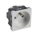 Planet Wattohm - Prise 2P+T Logix pour installation où 1 poste suffit-2 modules-16A-250V-Alumnic