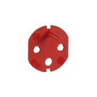 Planet Wattohm - Détrompeur Logix pour fiche 2P+T - Avec adhésif pour fixation - Rouge RAL 3020