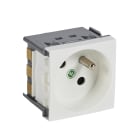 Planet Wattohm - Prise 2P+T juxtaposée Logix -2 modules- 16A - 250V - Blanc Artic antimicrobien