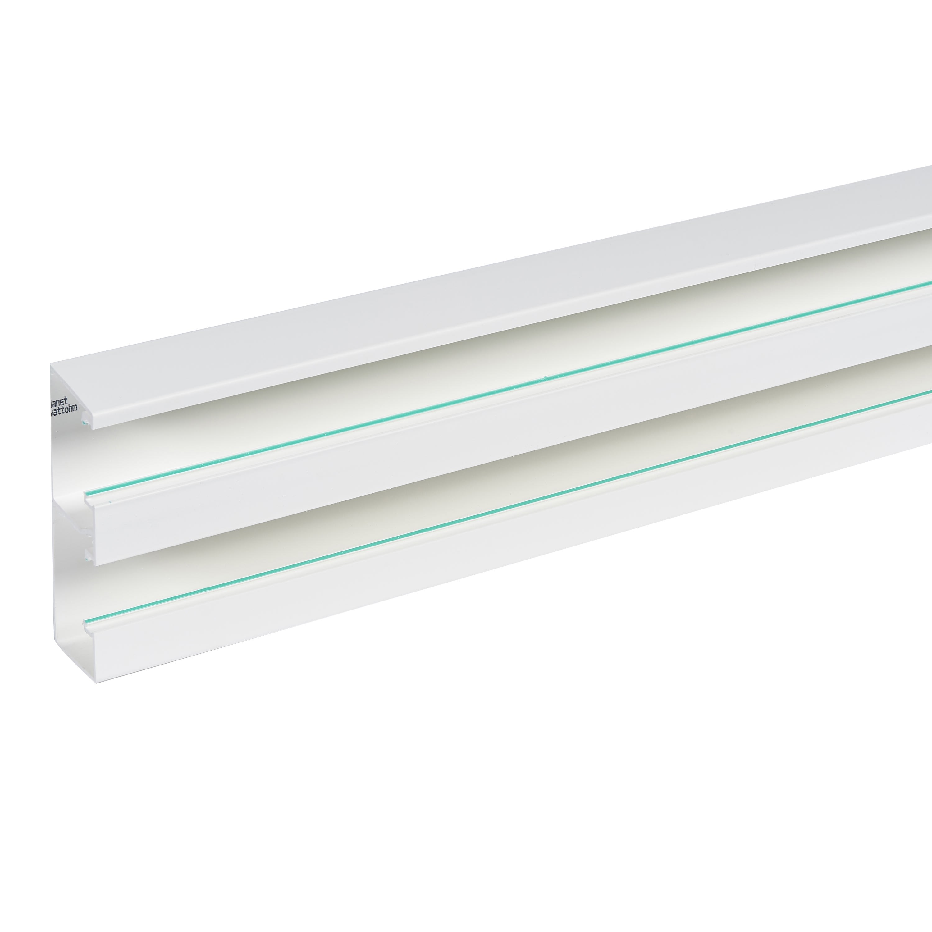 Planet Wattohm - Goulotte Logix 45-160x50-2 compartiments-Livré sans couvercle-PVC Blanc Artic