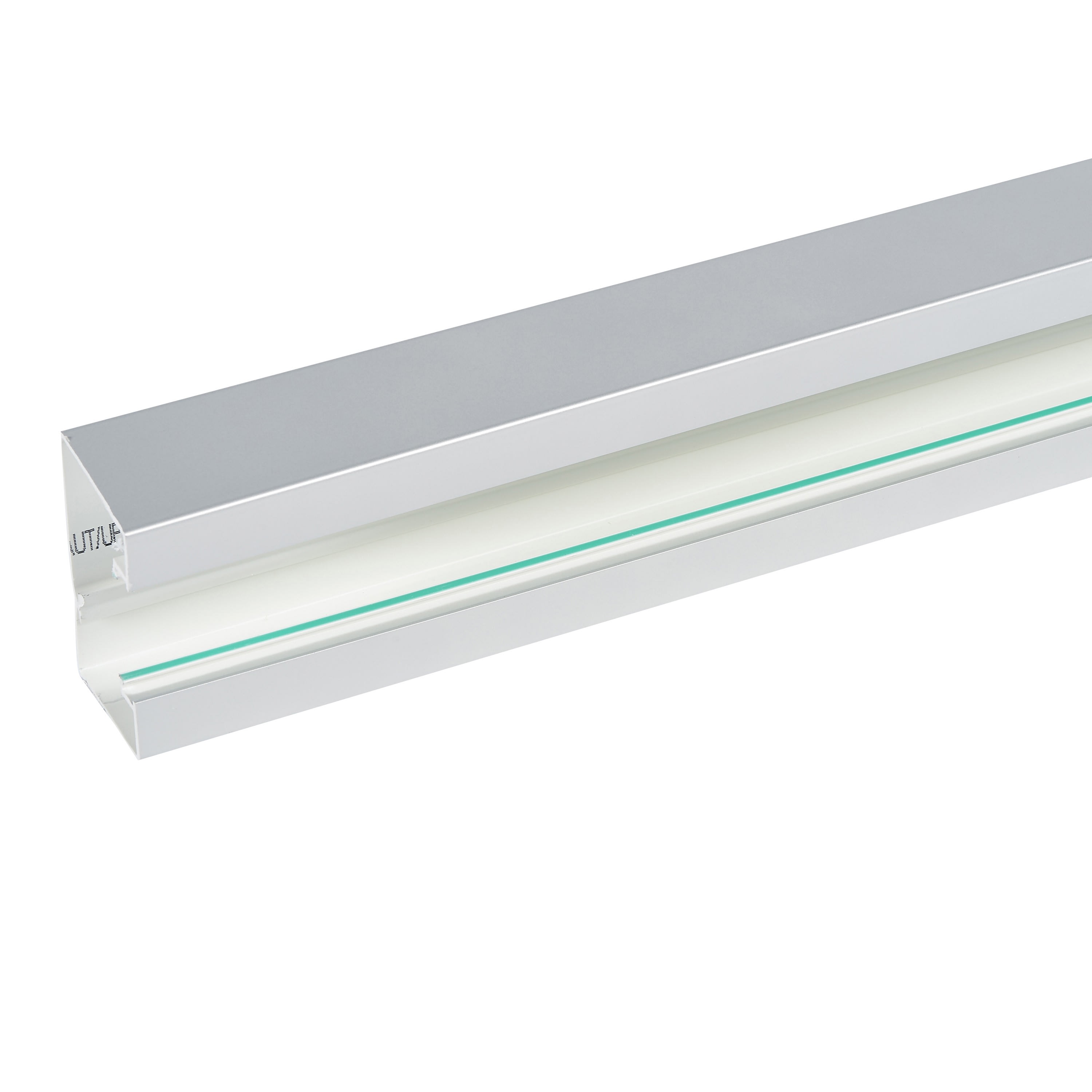 Planet Wattohm - Goulotte Logix 45-85x50mm-1 compartiment-2m-Livré sans couvercle-PVC Aluminium