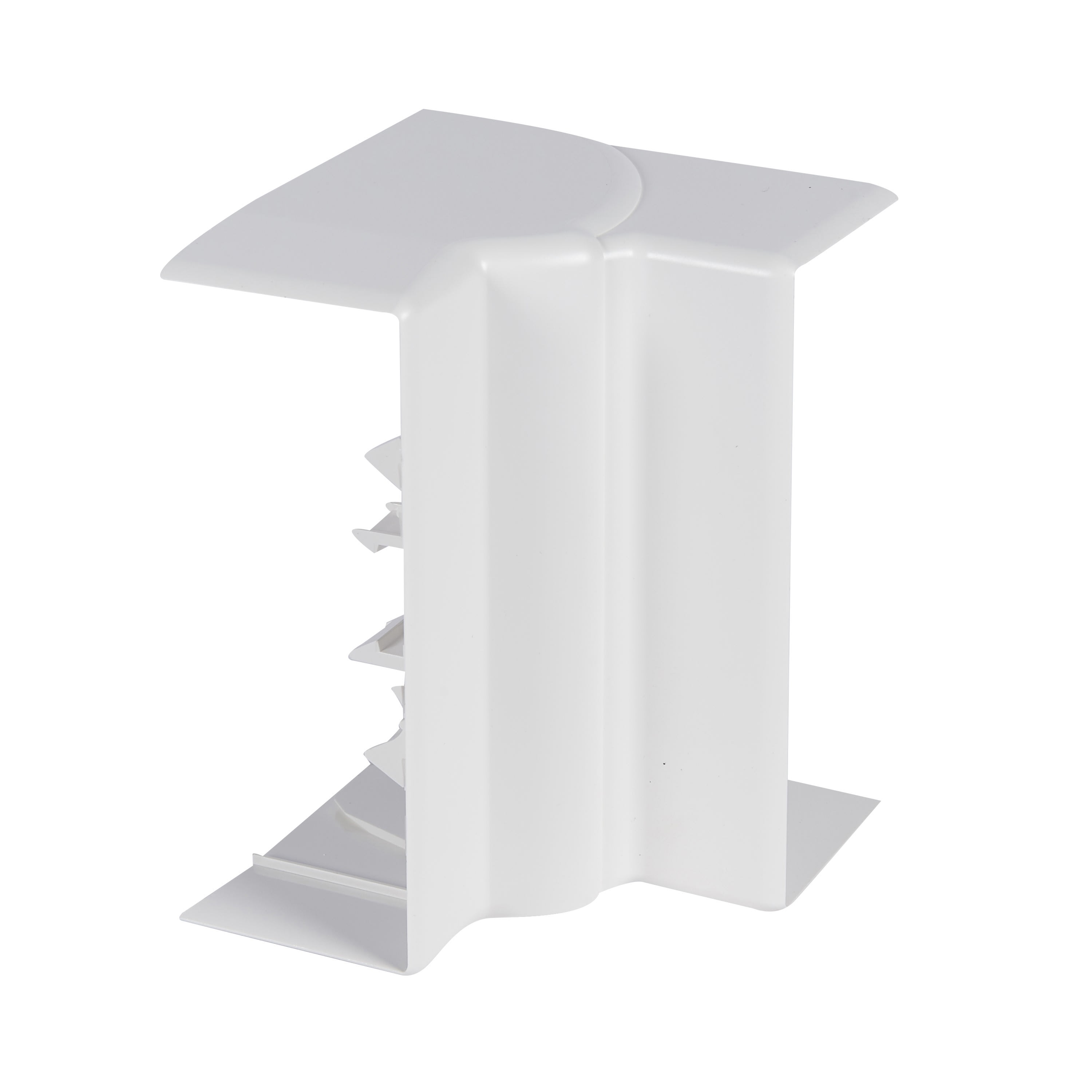 Planet Wattohm - Angle intérieur variable 80°à 120°-Goulotte Logix 130x50mm-Blanc antimicrobien