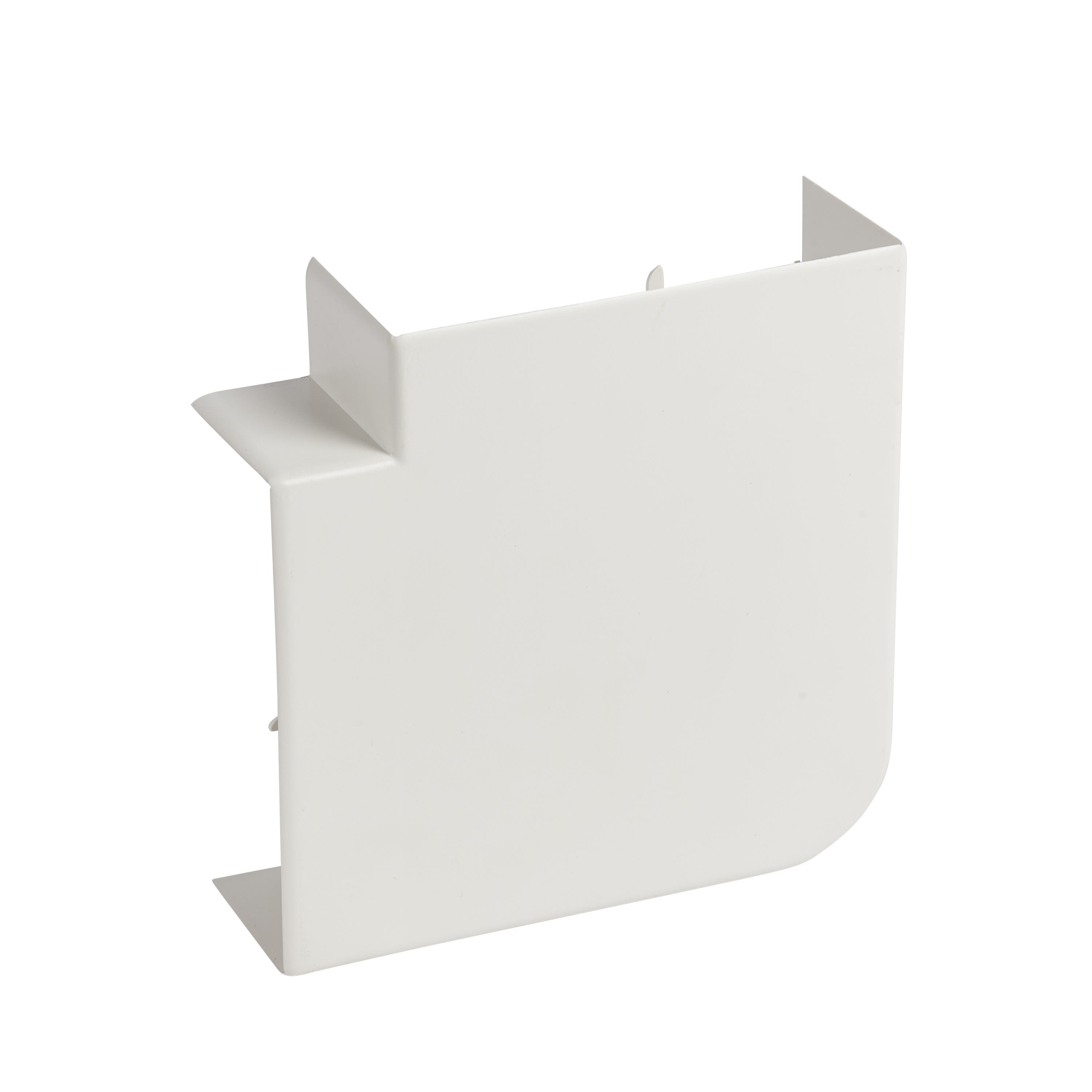 Planet Wattohm - Angle plat - Pour goulotte Logix 45 130x50mm - Blanc antimicrobien