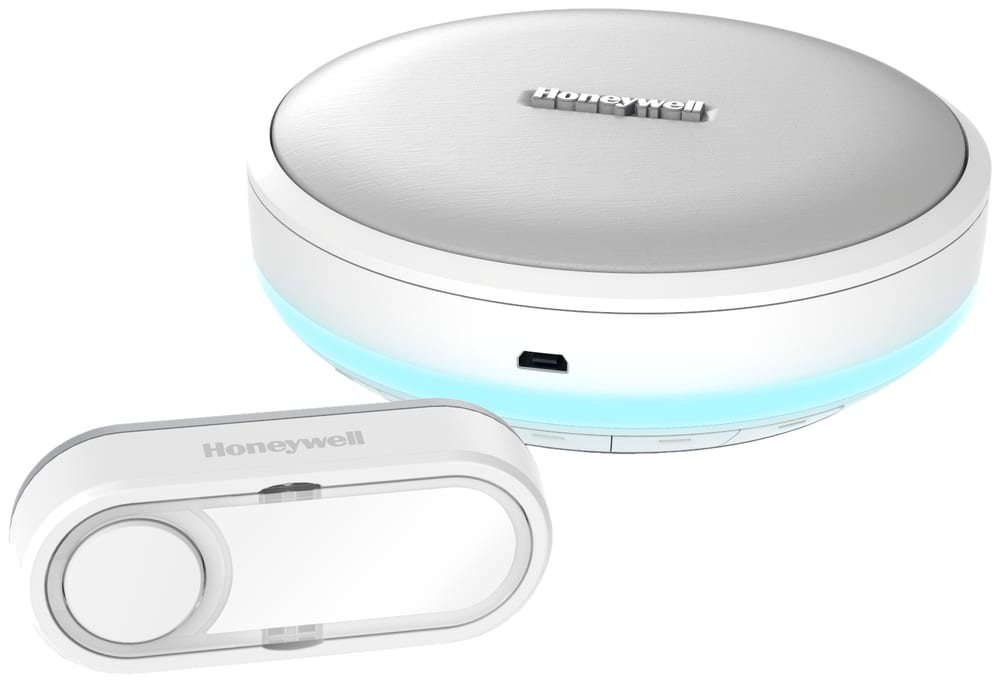 SECURITE COMMUNICATION - Honeywell Home kit carillon sans fil 150m - gris- halo lumineux - 6 melodies