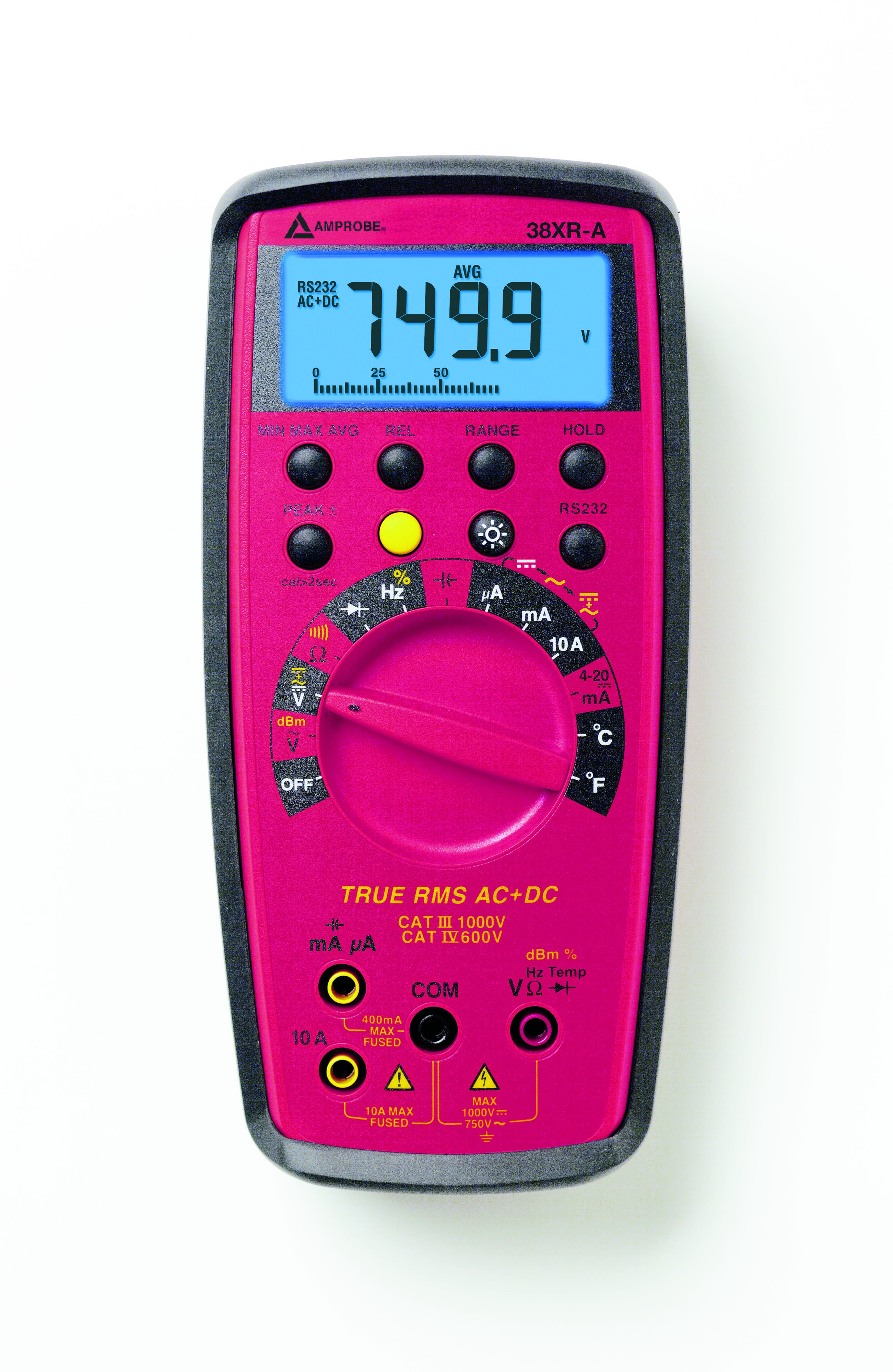 Fluke - 38XR-A,prof dmm trms W interface pc optique