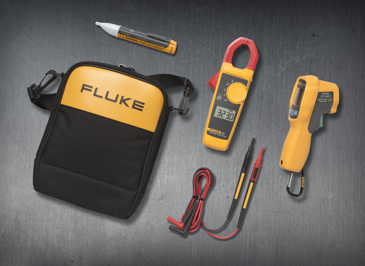 Fluke - FL62MAX+/323/1AC Pack pince FL-323, thermom. IR FL-62MAX+, testeur FLUKE-1AC-II