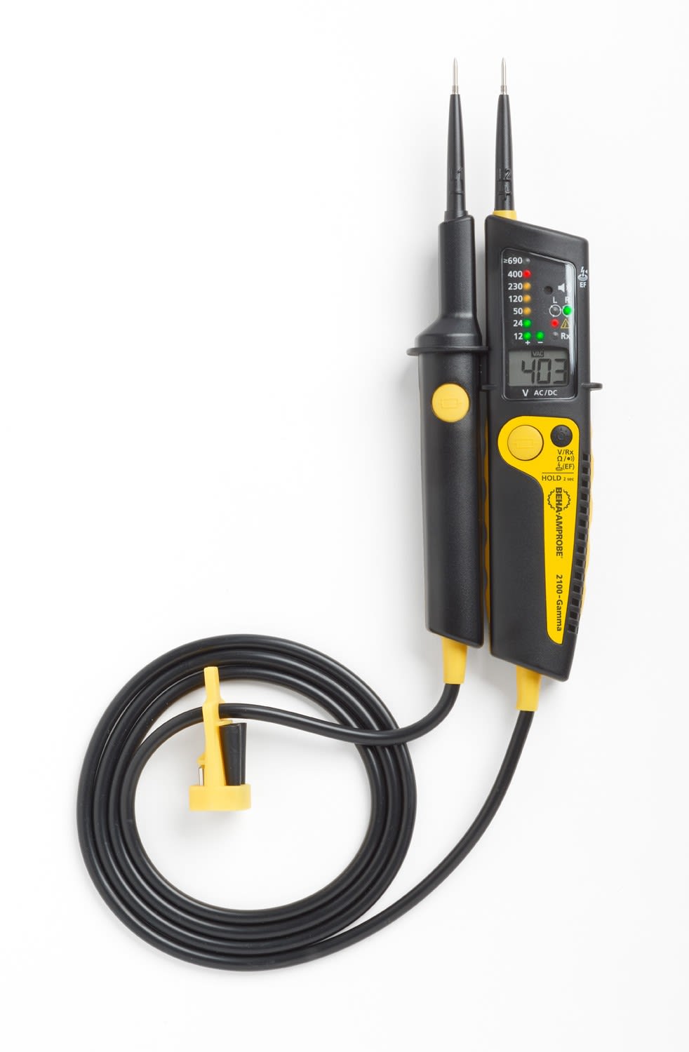Fluke - 2100-GAMMA Testeur de tension 2 pôles 1000 Vac/1200 Vdc,double affichage LCD/LED
