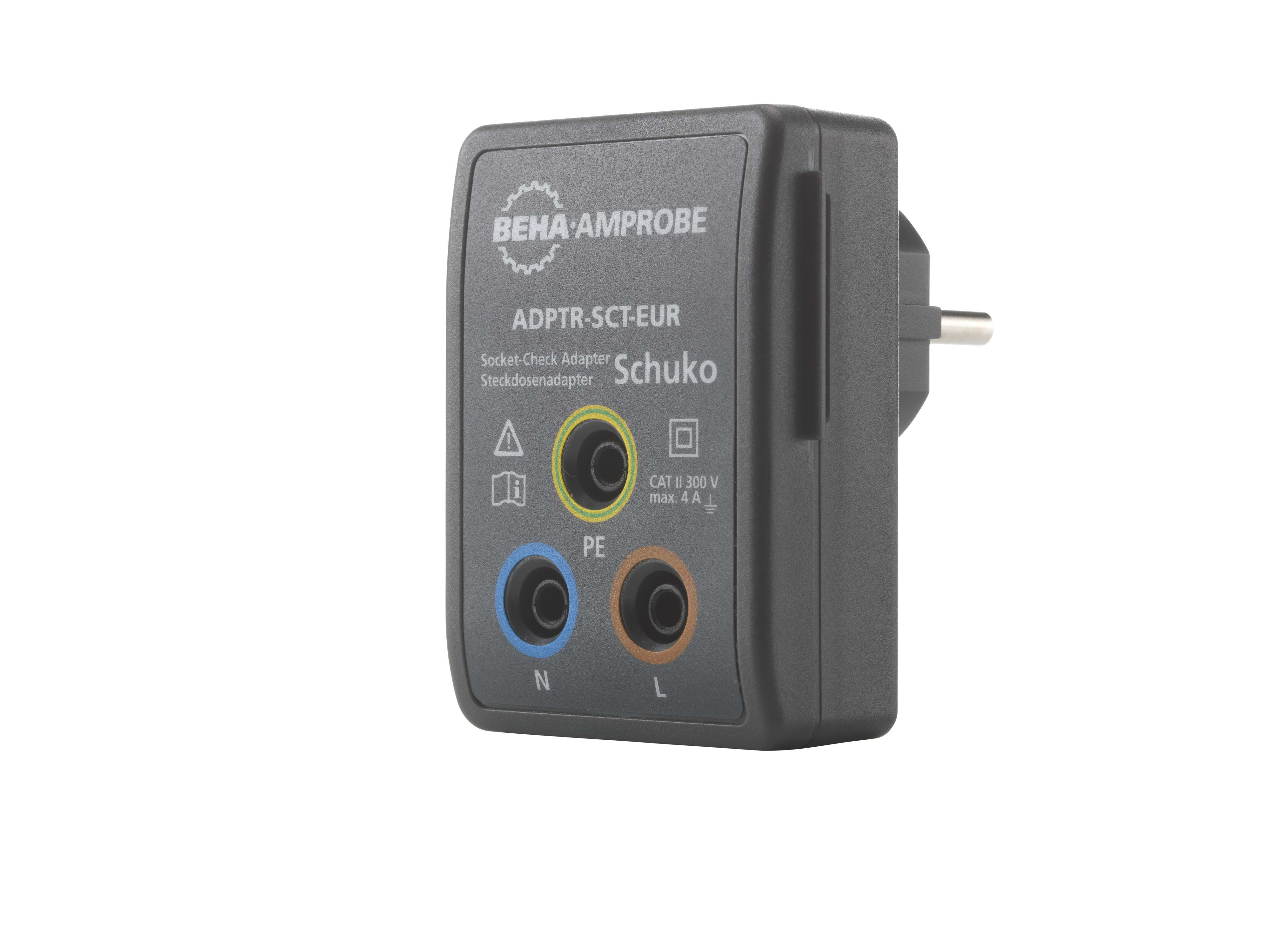 Fluke - ADPTR-SCT-EUR Adaptateur de branchement sur prise 2P+T, conducteurs L,N et PE