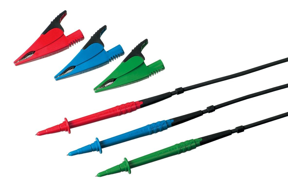 Fluke - TL165X Jeu de 3 cordons, pointes de touche, pinces crocos pour Fluke-165x/166x